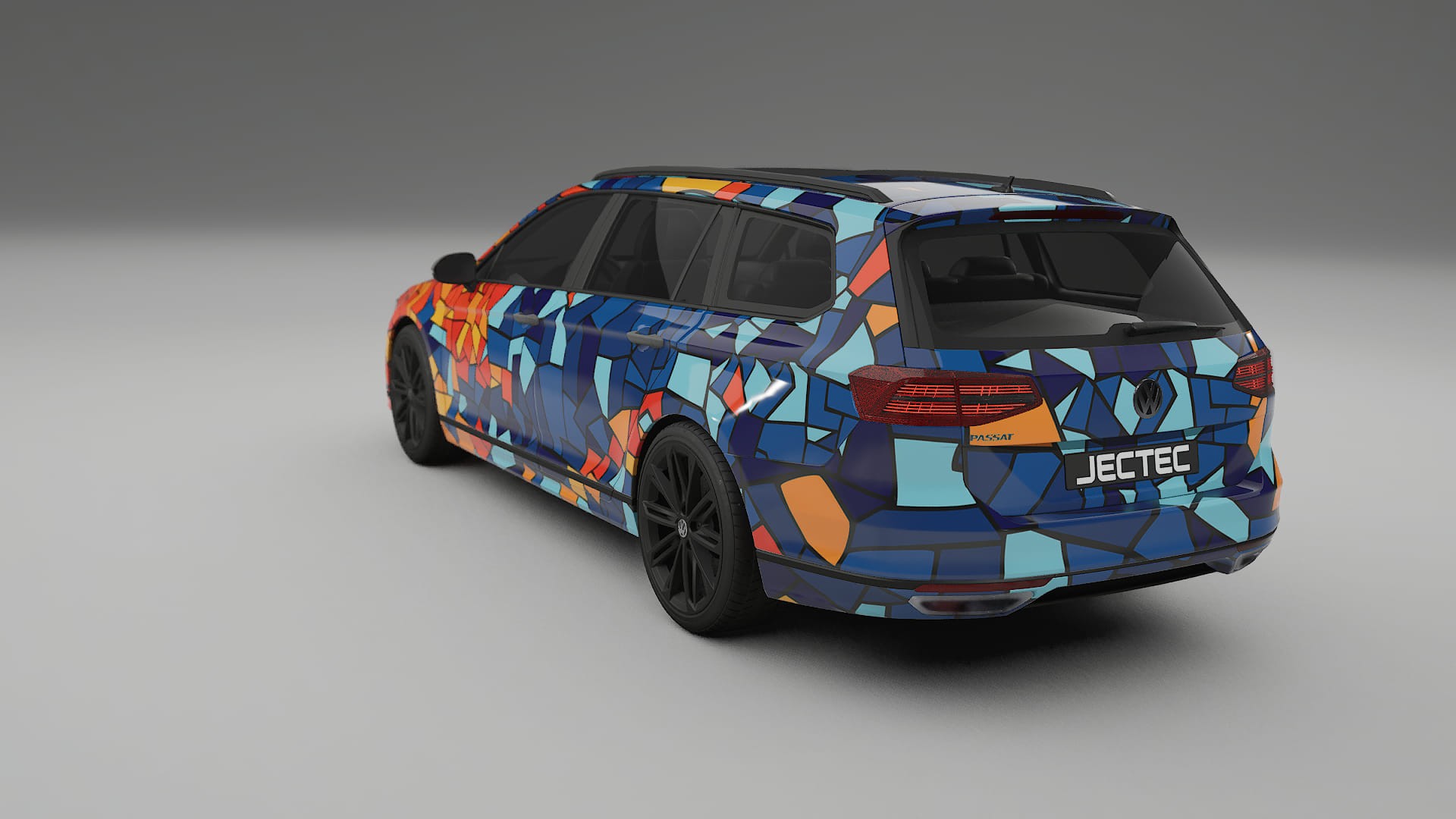 VW Passat VariantR B8 BARCELONA – Designový Wrap PPF Fólie na auto - tisknutelný polyuretan