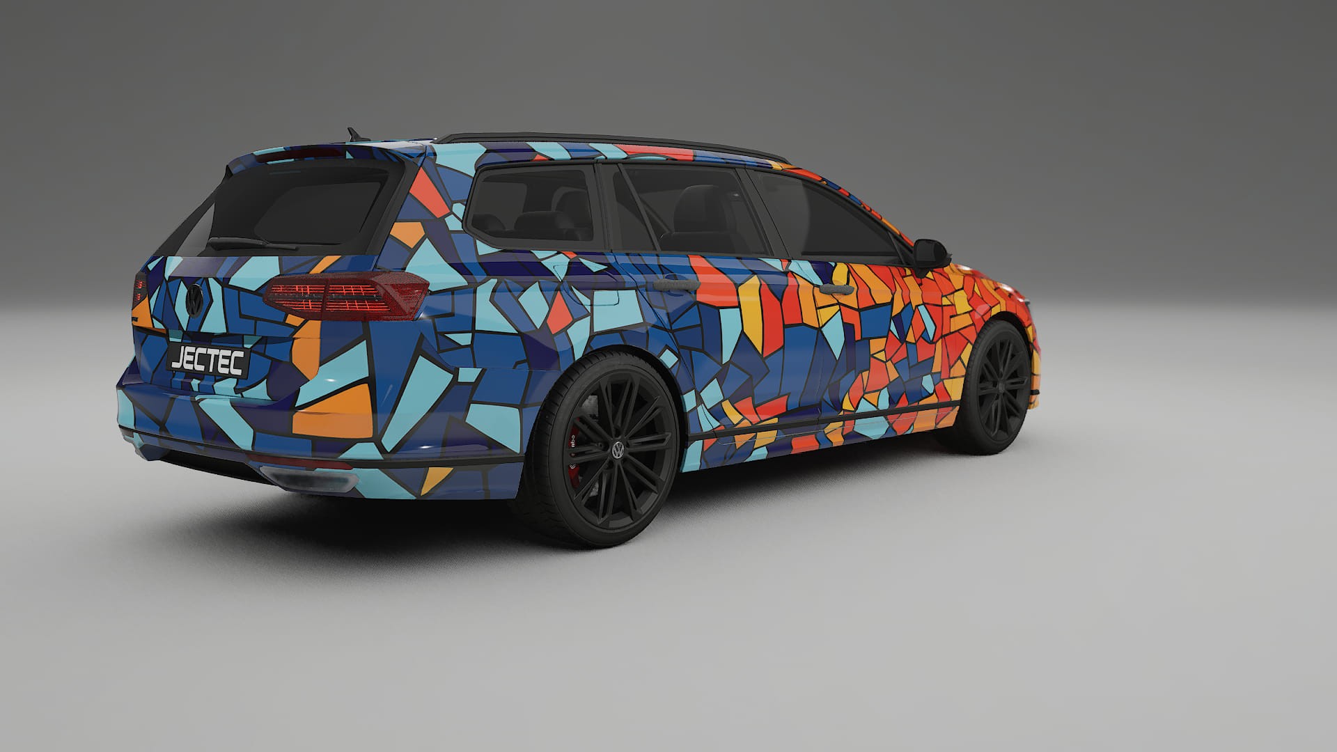 VW Passat VariantR B8 BARCELONA – Designový Wrap PPF Fólie na auto - tisknutelný polyuretan