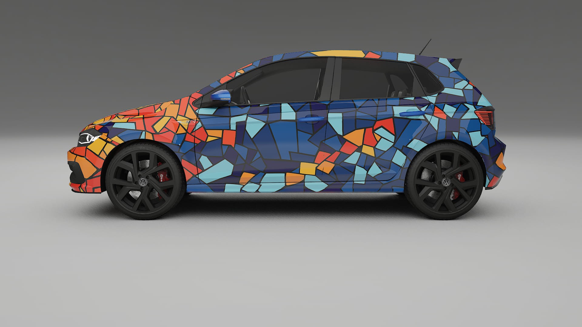 VW Polo GTI VI BARCELONA – Designový Wrap PPF Fólie na auto - tisknutelný polyuretan