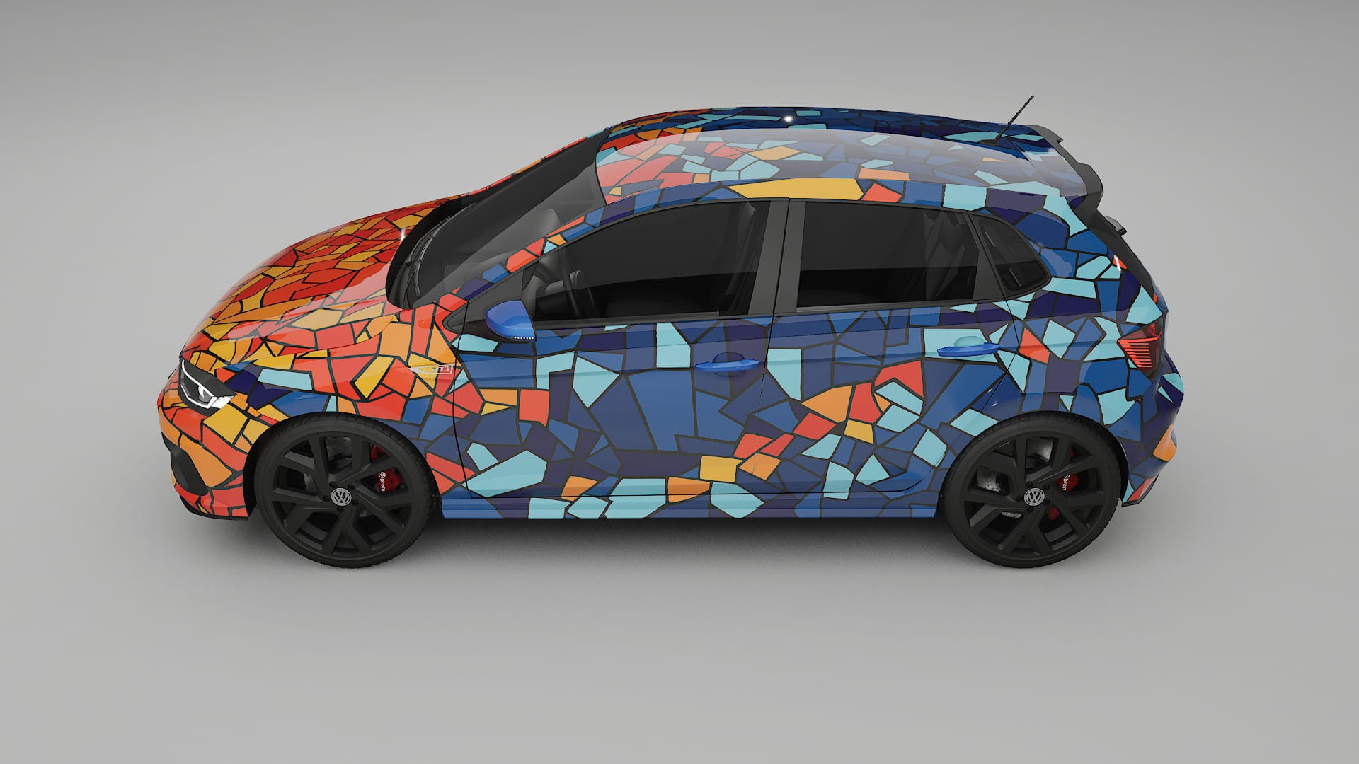 VW Polo GTI VI BARCELONA – Designový Wrap PPF Fólie na auto - tisknutelný polyuretan