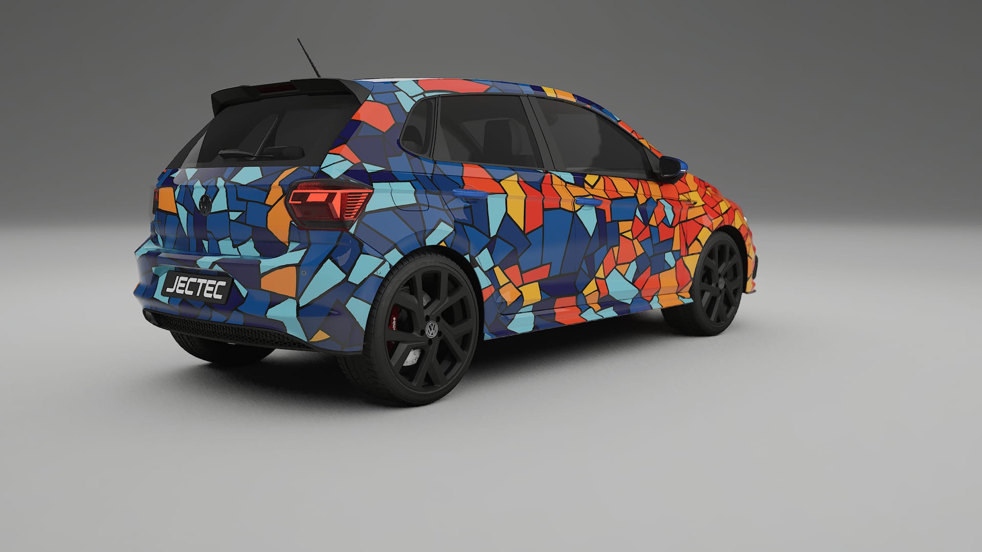 VW Polo GTI VI BARCELONA – Designový Wrap PPF Fólie na auto - tisknutelný polyuretan