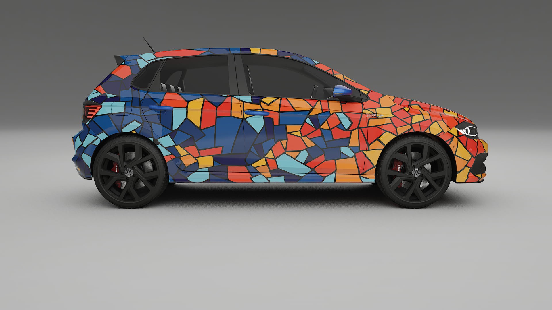 VW Polo GTI VI BARCELONA – Designový Wrap PPF Fólie na auto - tisknutelný polyuretan