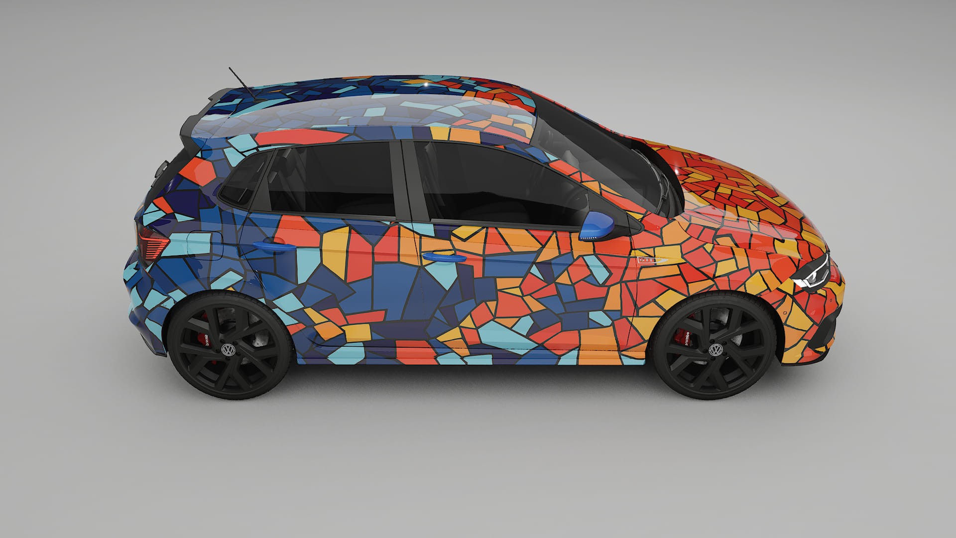 VW Polo GTI VI BARCELONA – Designový Wrap PPF Fólie na auto - tisknutelný polyuretan