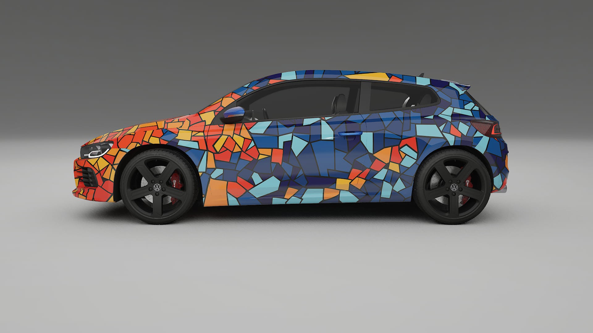 VW Scirocco R III BARCELONA – Designový Wrap PPF Fólie na auto - tisknutelný polyuretan