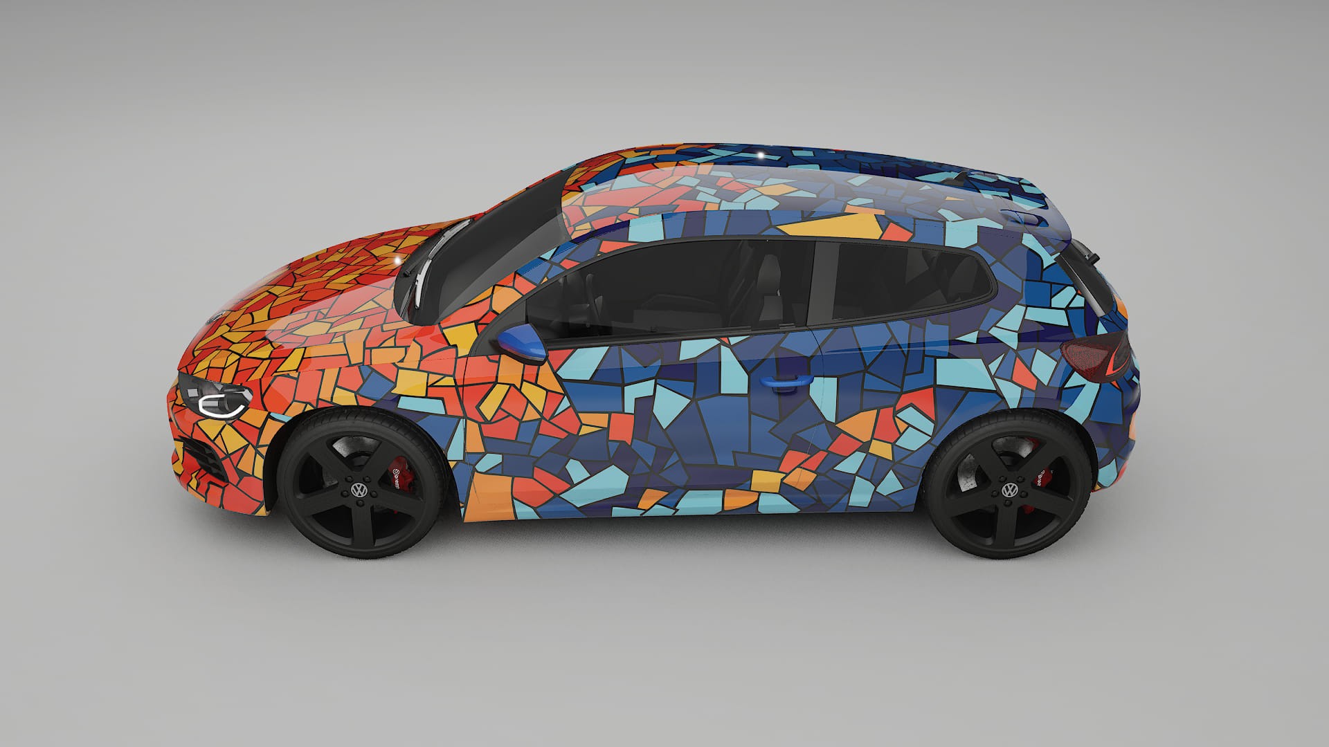 VW Scirocco R III BARCELONA – Designový Wrap PPF Fólie na auto - tisknutelný polyuretan