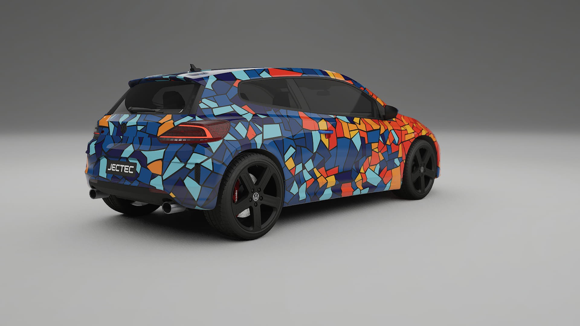 VW Scirocco R III BARCELONA – Designový Wrap PPF Fólie na auto - tisknutelný polyuretan