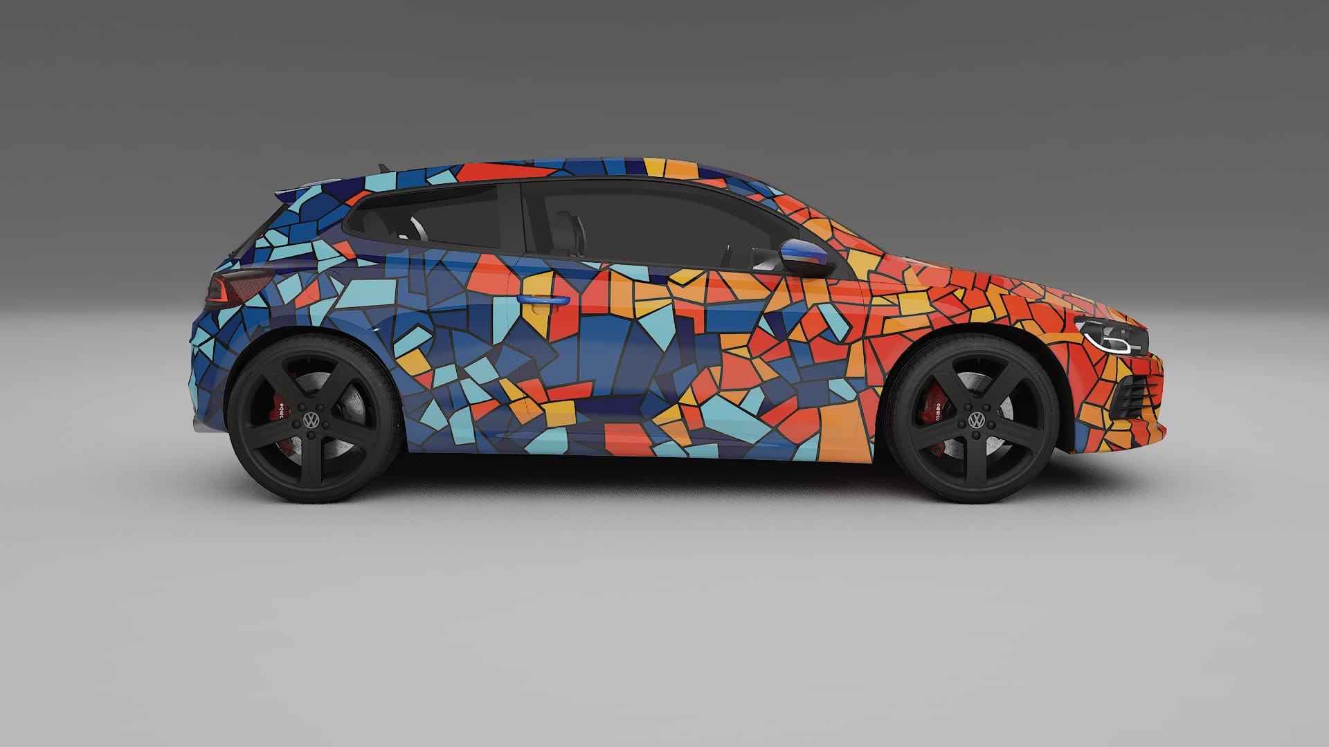 VW Scirocco R III BARCELONA – Designový Wrap PPF Fólie na auto - tisknutelný polyuretan