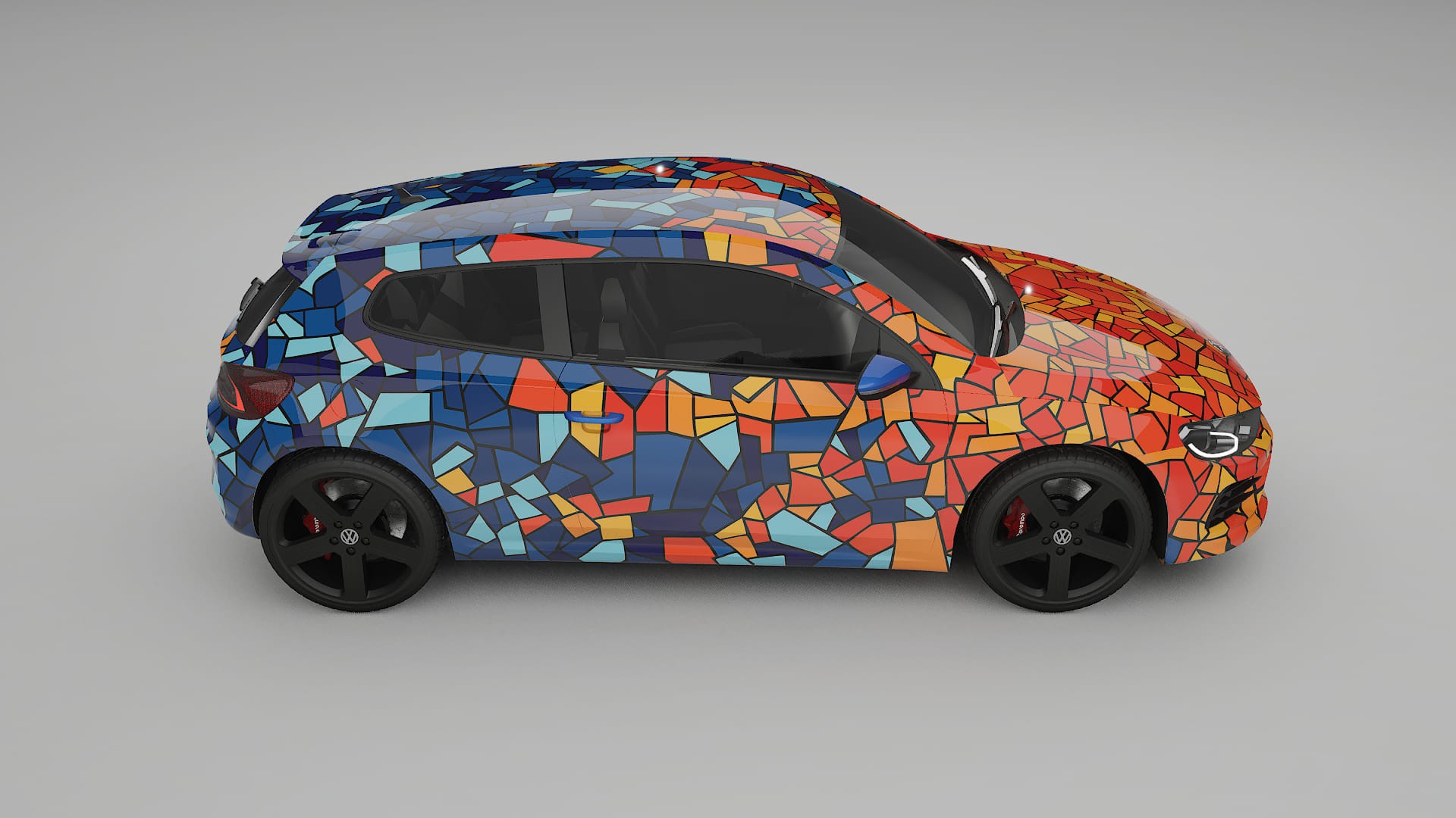 VW Scirocco R III BARCELONA – Designový Wrap PPF Fólie na auto - tisknutelný polyuretan