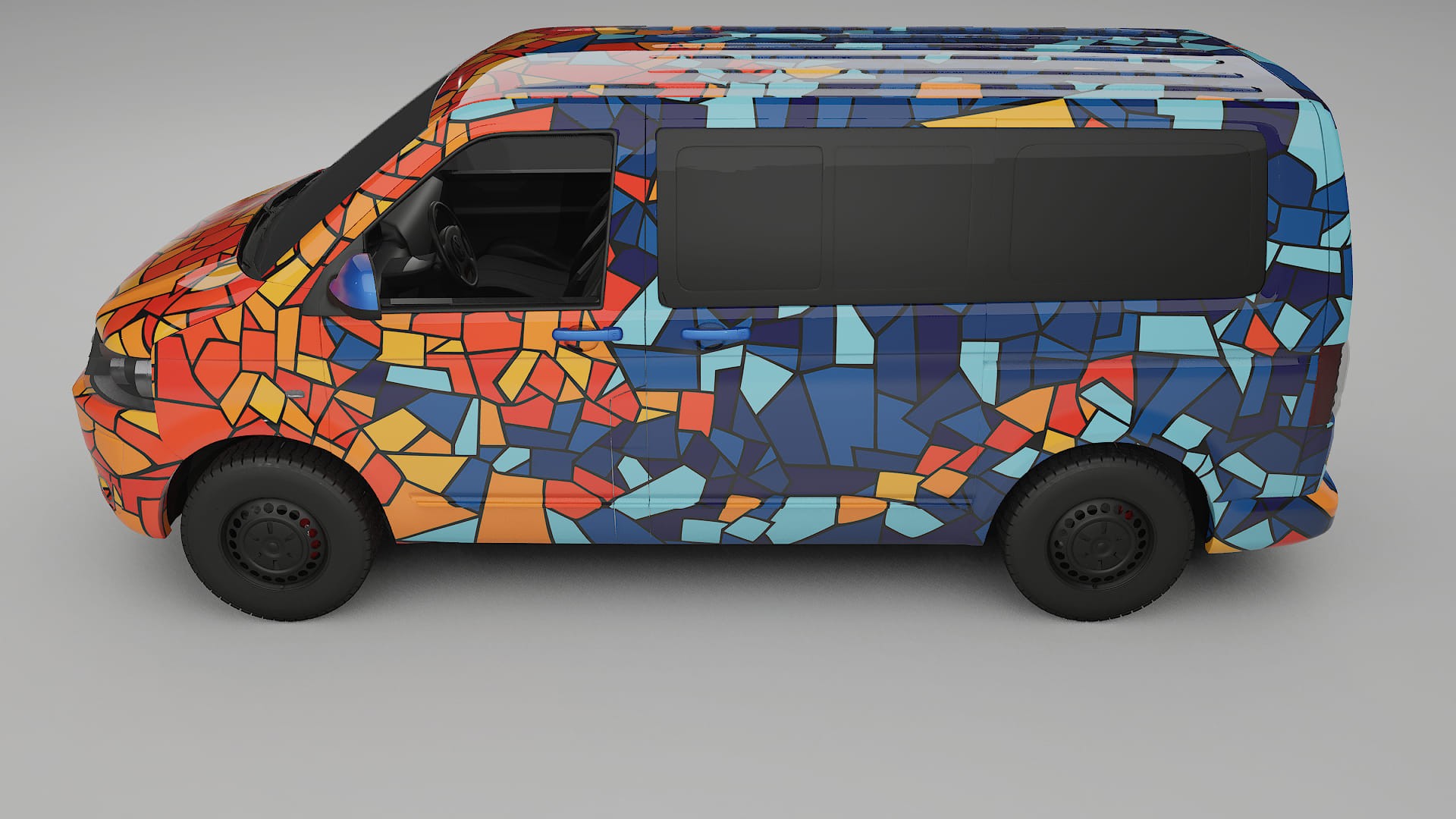 VW Transporter T5 Caravelle BARCELONA – Designový Wrap PPF Fólie na auto - tisknutelný polyuretan