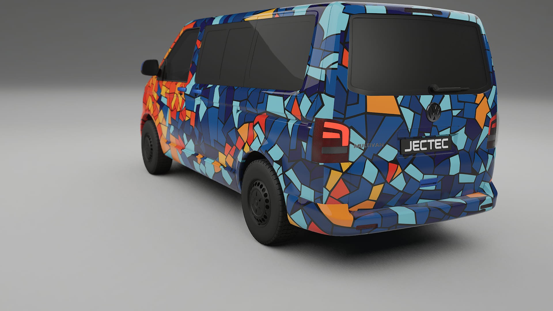 VW Transporter T5 Caravelle BARCELONA – Designový Wrap PPF Fólie na auto - tisknutelný polyuretan