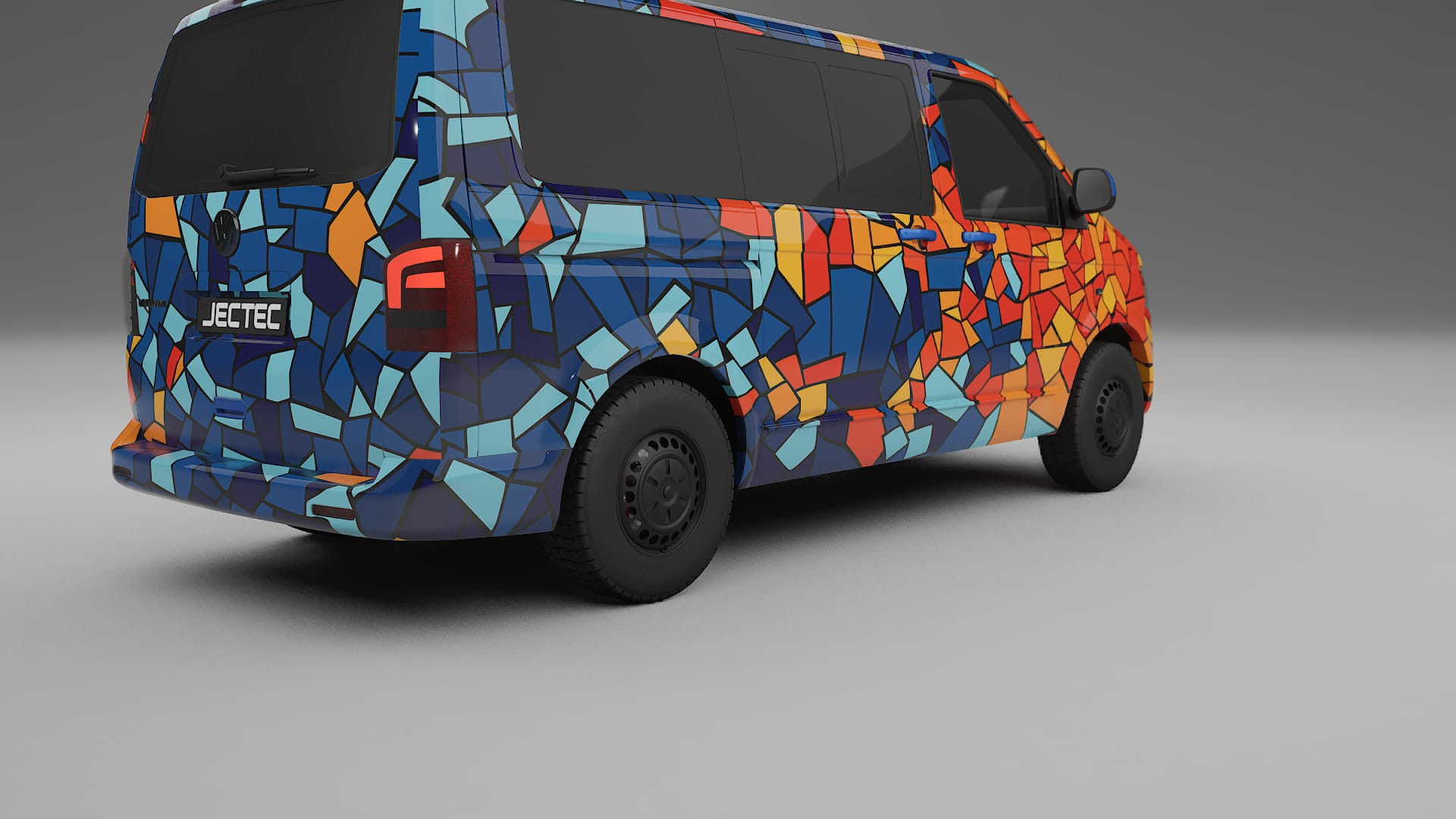 VW Transporter T5 Caravelle BARCELONA – Designový Wrap PPF Fólie na auto - tisknutelný polyuretan