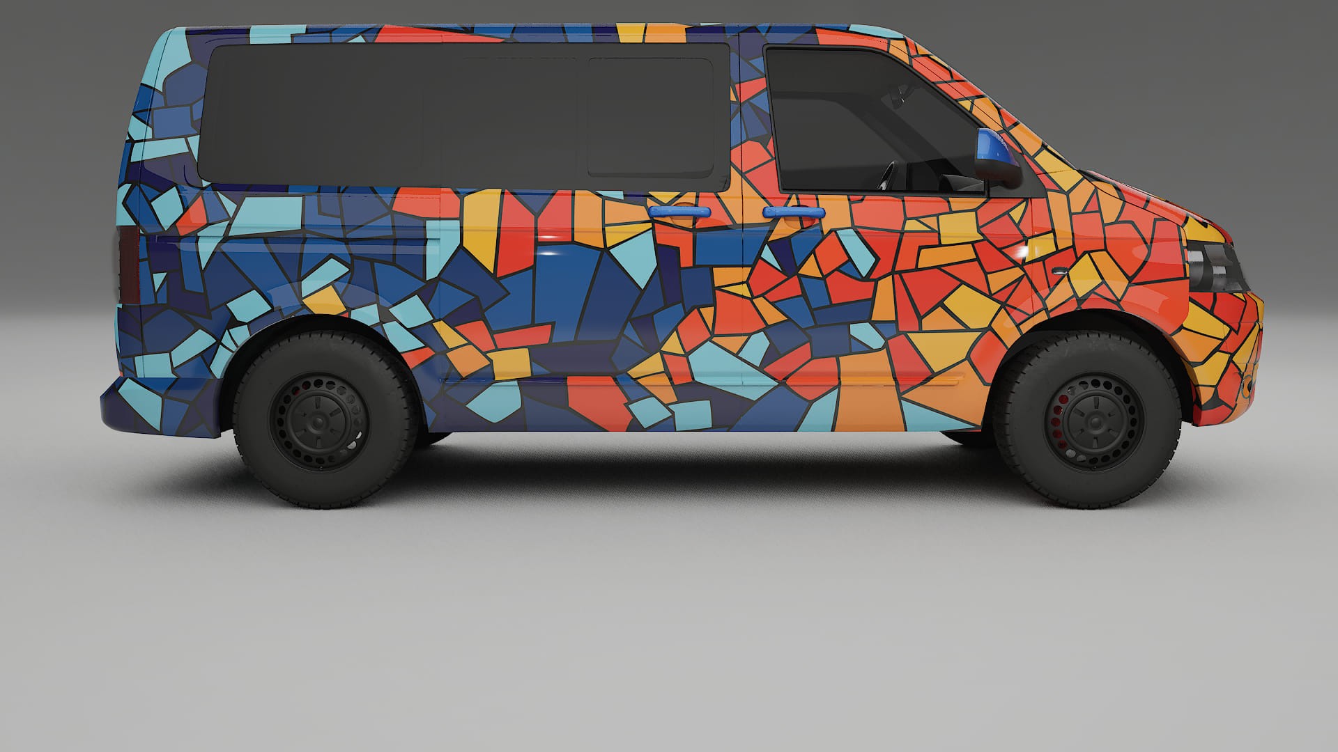 VW Transporter T5 Caravelle BARCELONA – Designový Wrap PPF Fólie na auto - tisknutelný polyuretan