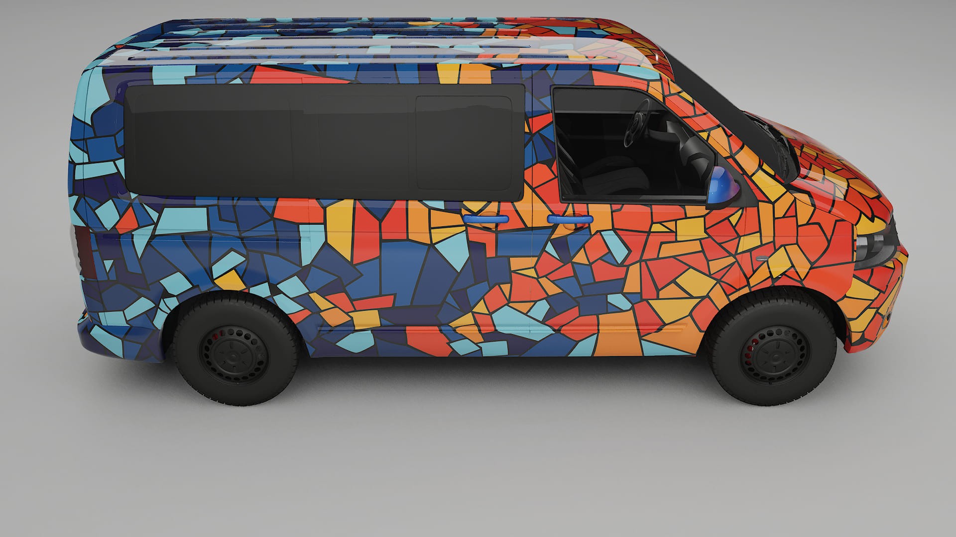 VW Transporter T5 Caravelle BARCELONA – Designový Wrap PPF Fólie na auto - tisknutelný polyuretan