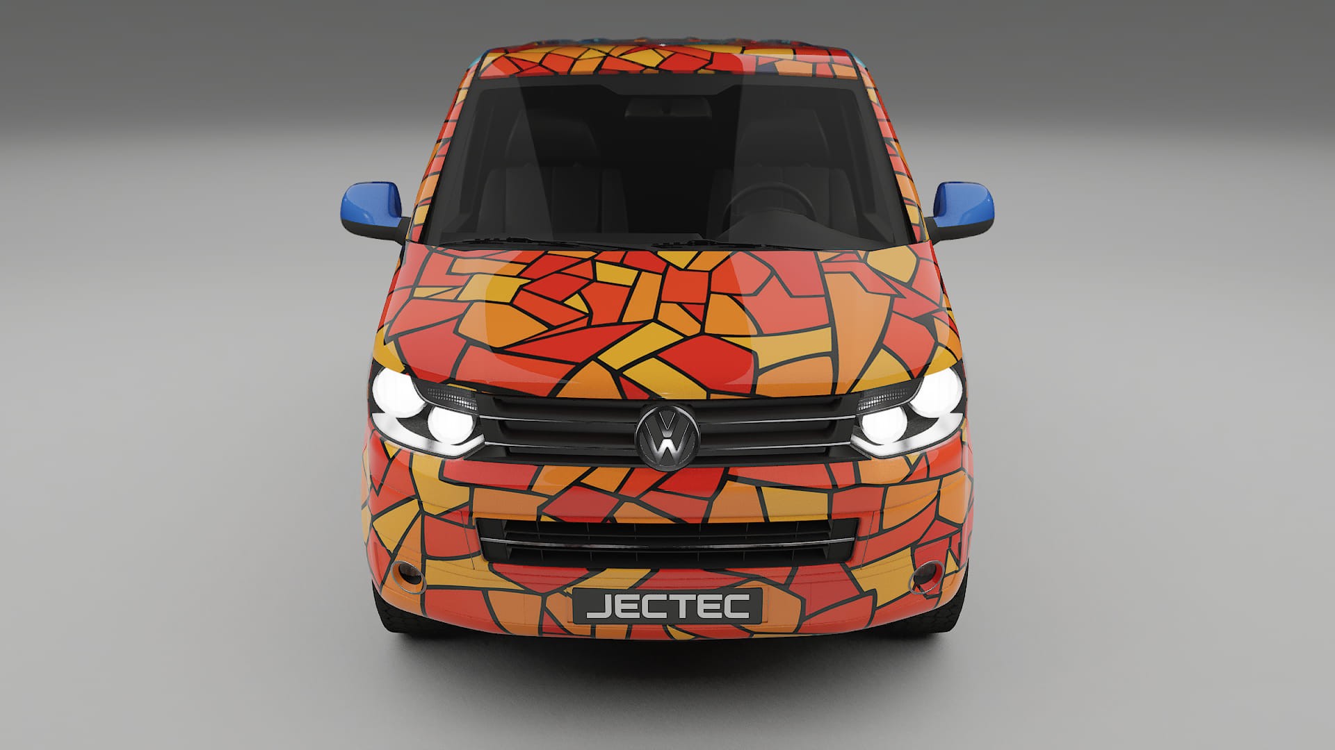 VW Transporter T5 Caravelle BARCELONA – Designový Wrap PPF Fólie na auto - tisknutelný polyuretan