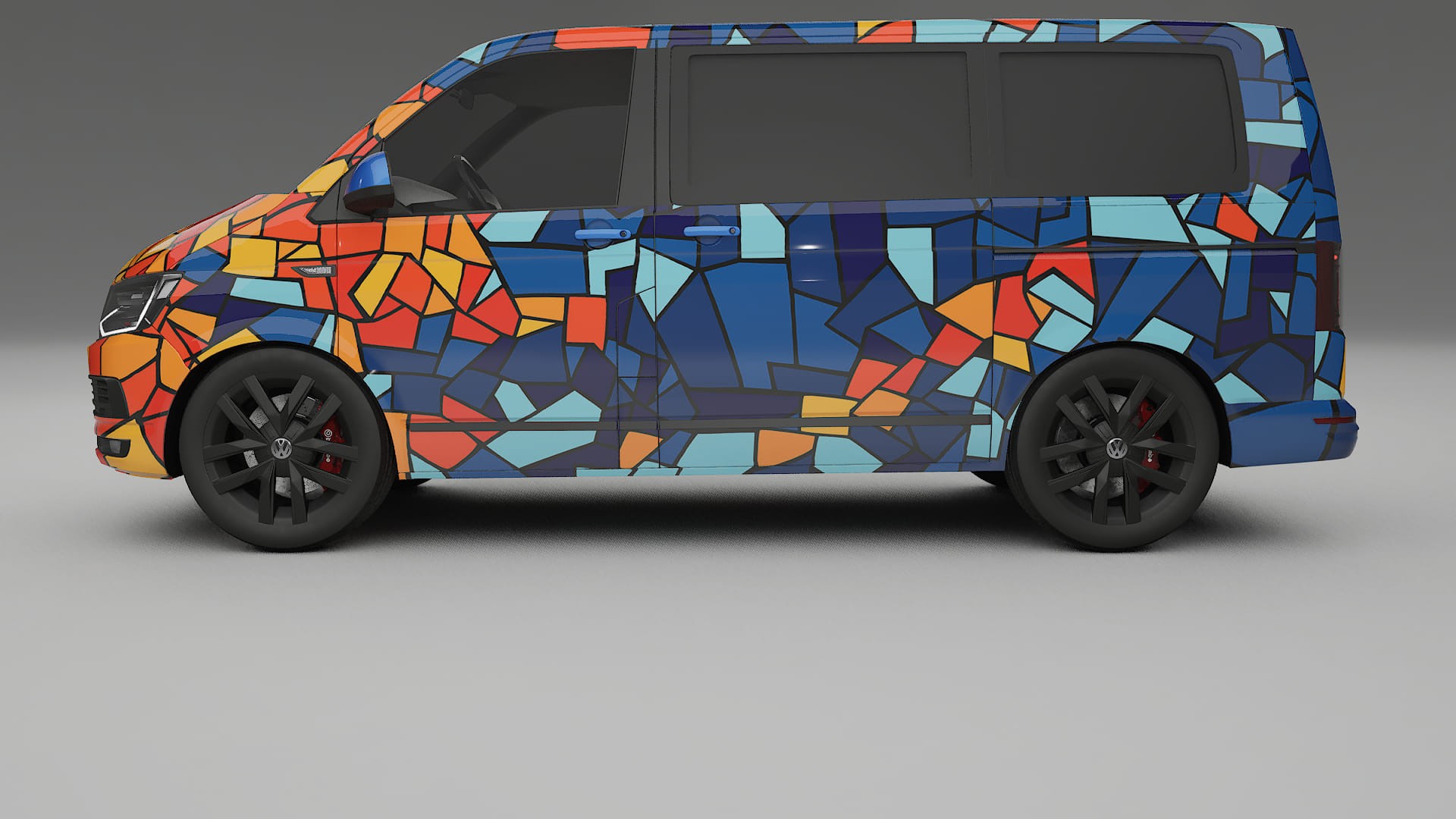 VW Transporter T6 Multivan BARCELONA – Designový Wrap PPF Fólie na auto - tisknutelný polyuretan