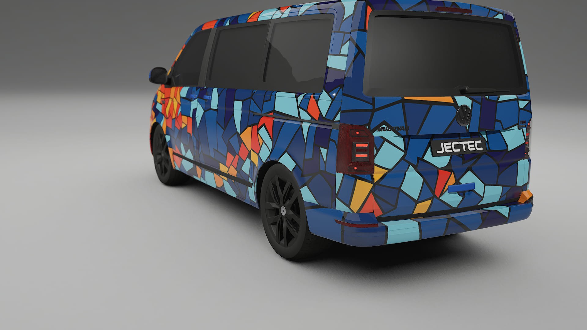 VW Transporter T6 Multivan BARCELONA – Designový Wrap PPF Fólie na auto - tisknutelný polyuretan