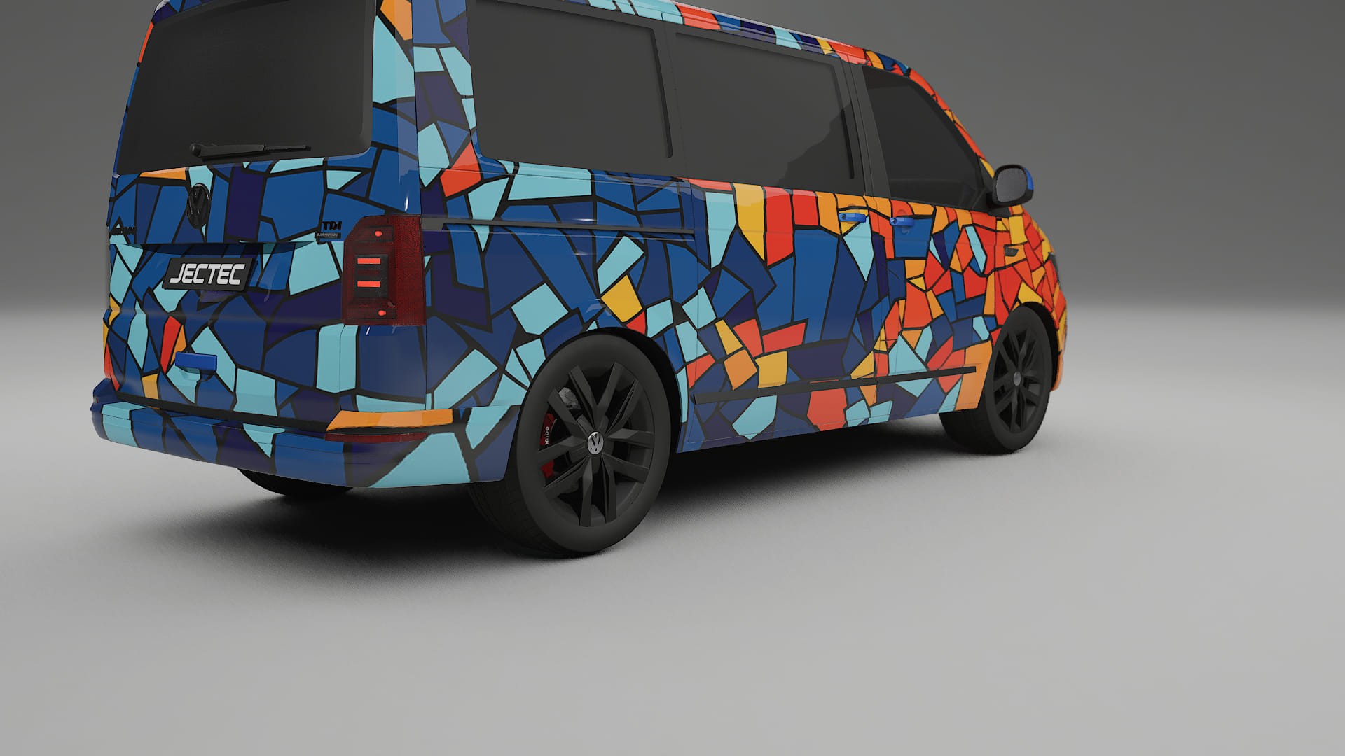 VW Transporter T6 Multivan BARCELONA – Designový Wrap PPF Fólie na auto - tisknutelný polyuretan