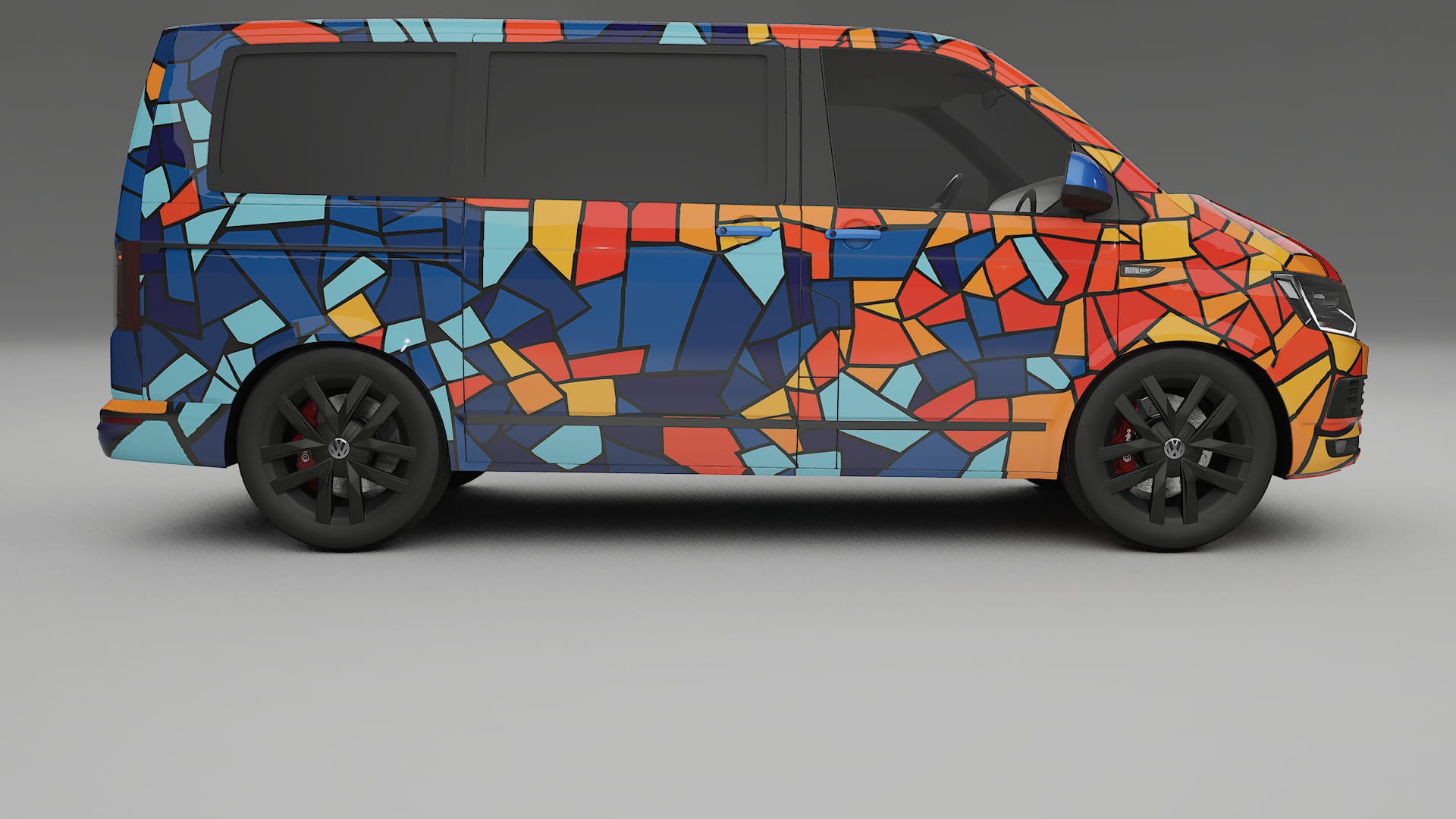 VW Transporter T6 Multivan BARCELONA – Designový Wrap PPF Fólie na auto - tisknutelný polyuretan