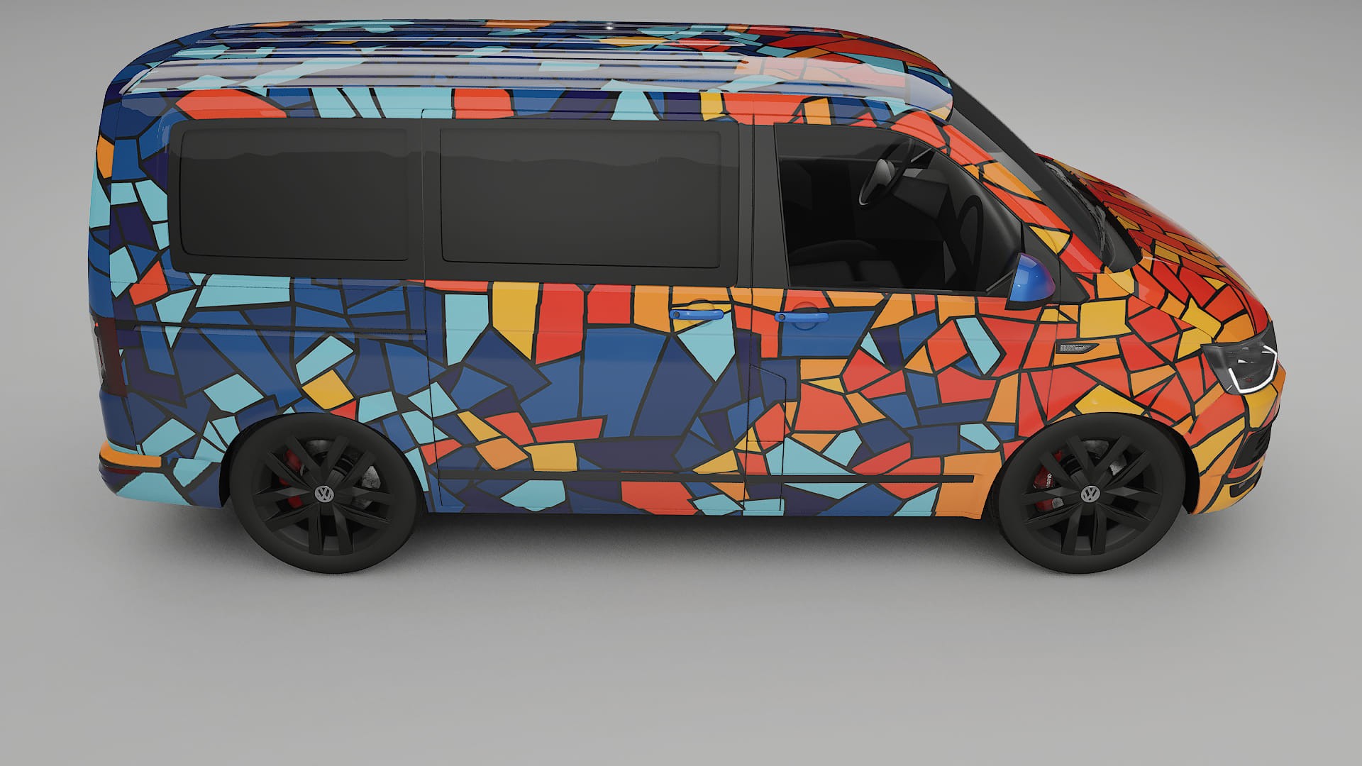 VW Transporter T6 Multivan BARCELONA – Designový Wrap PPF Fólie na auto - tisknutelný polyuretan