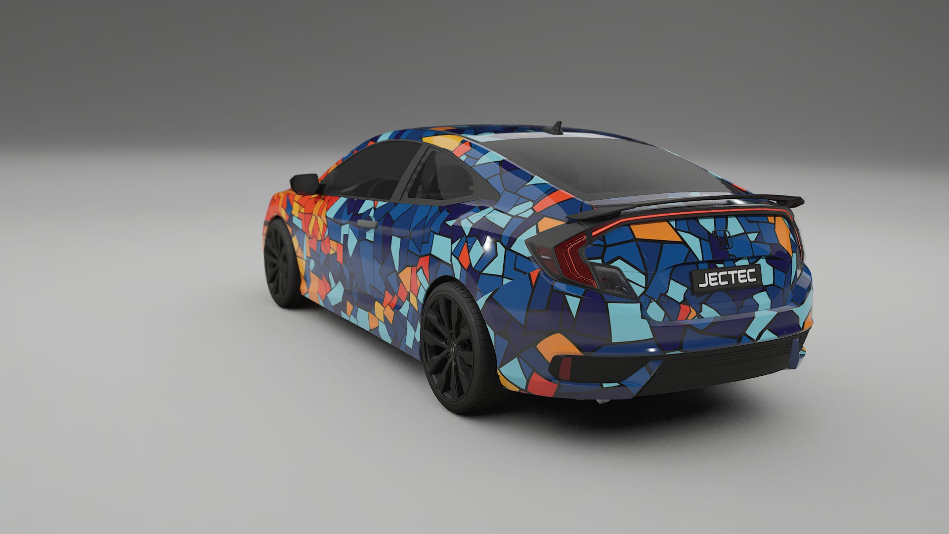 Honda Civic coupe prefacelift BARCELONA – Designový Wrap PPF Fólie na auto - tisknutelný polyuretan