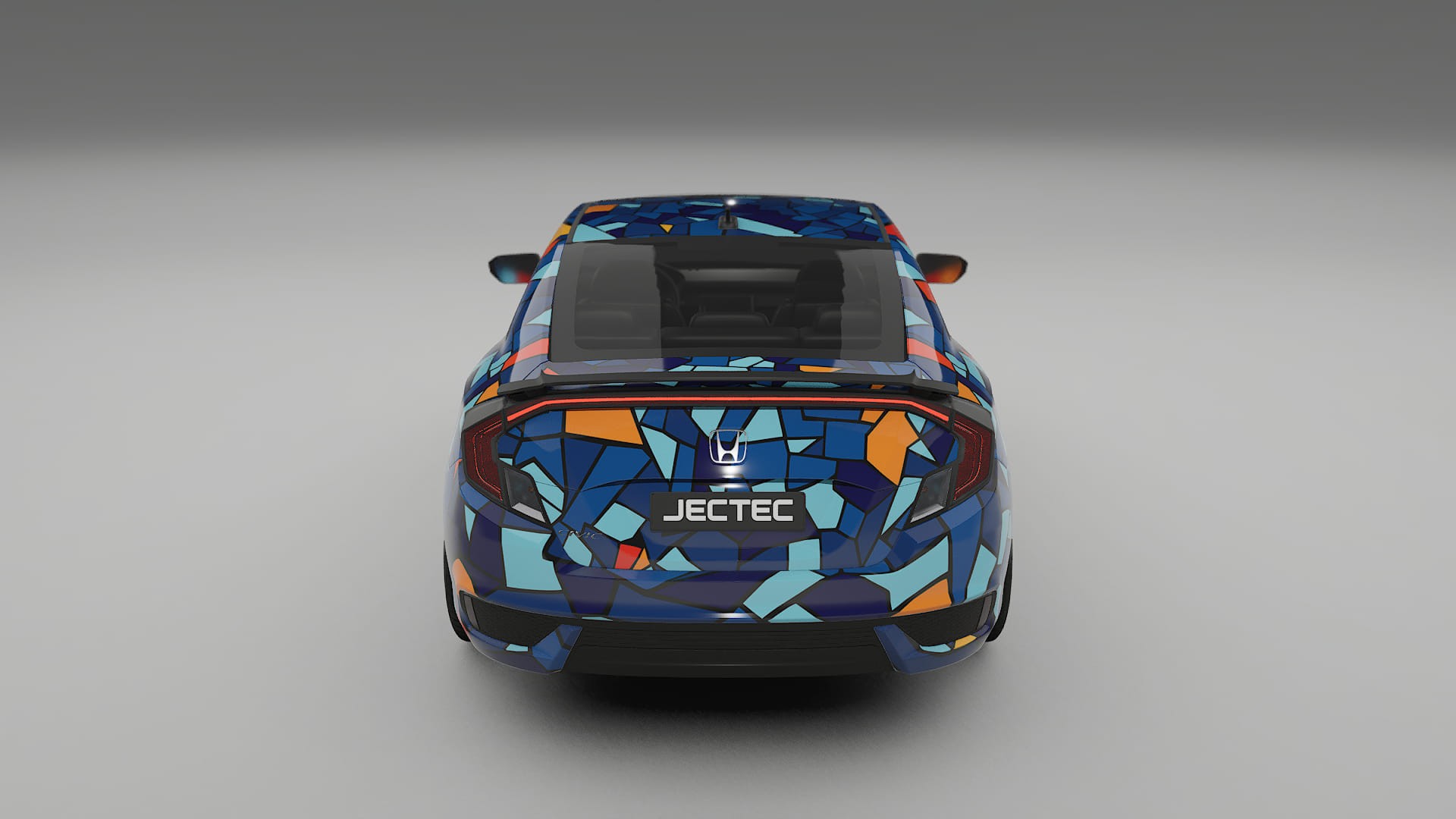 Honda Civic coupe prefacelift BARCELONA – Designový Wrap PPF Fólie na auto - tisknutelný polyuretan