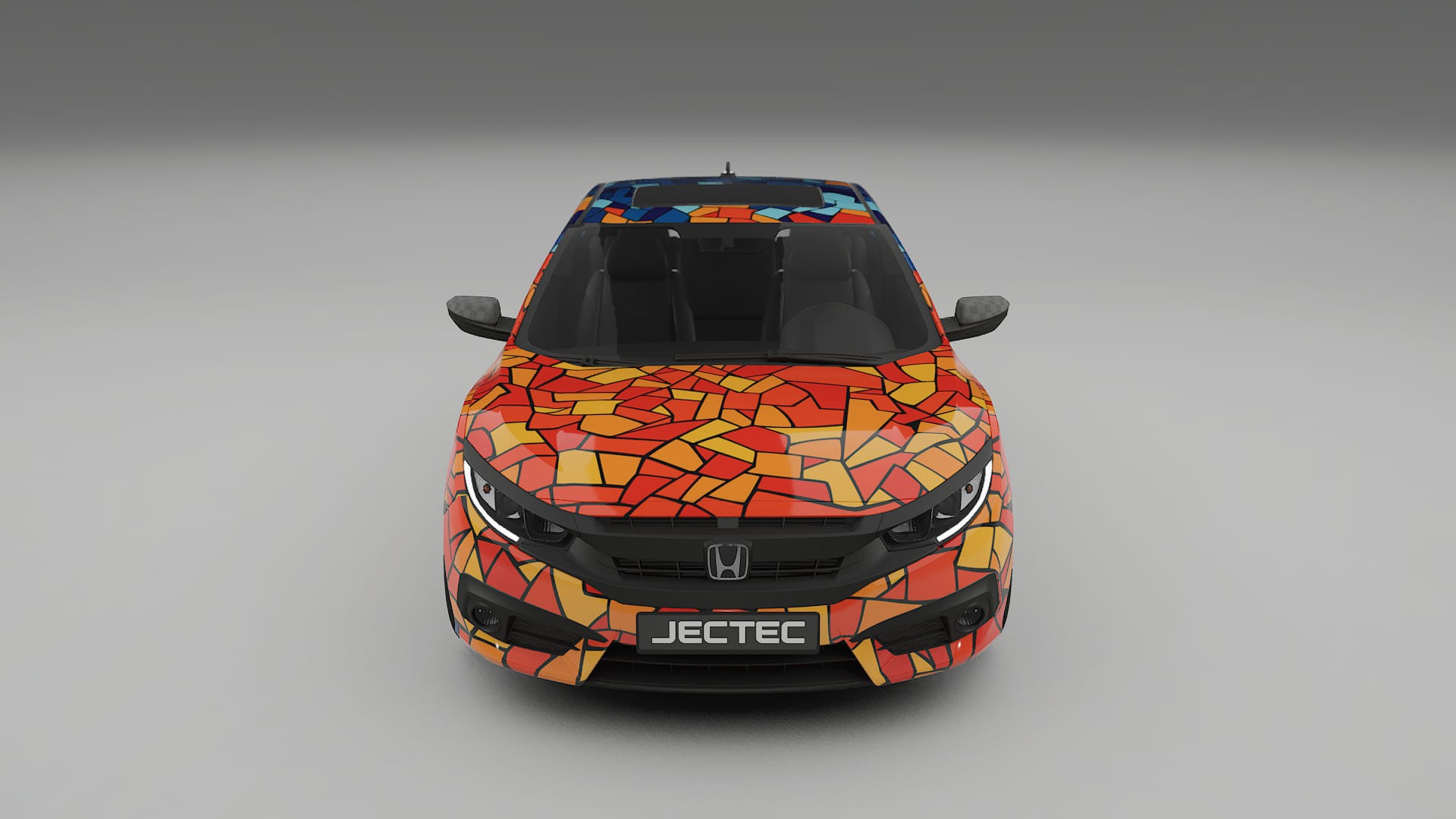 Honda Civic coupe prefacelift BARCELONA – Designový Wrap PPF Fólie na auto - tisknutelný polyuretan