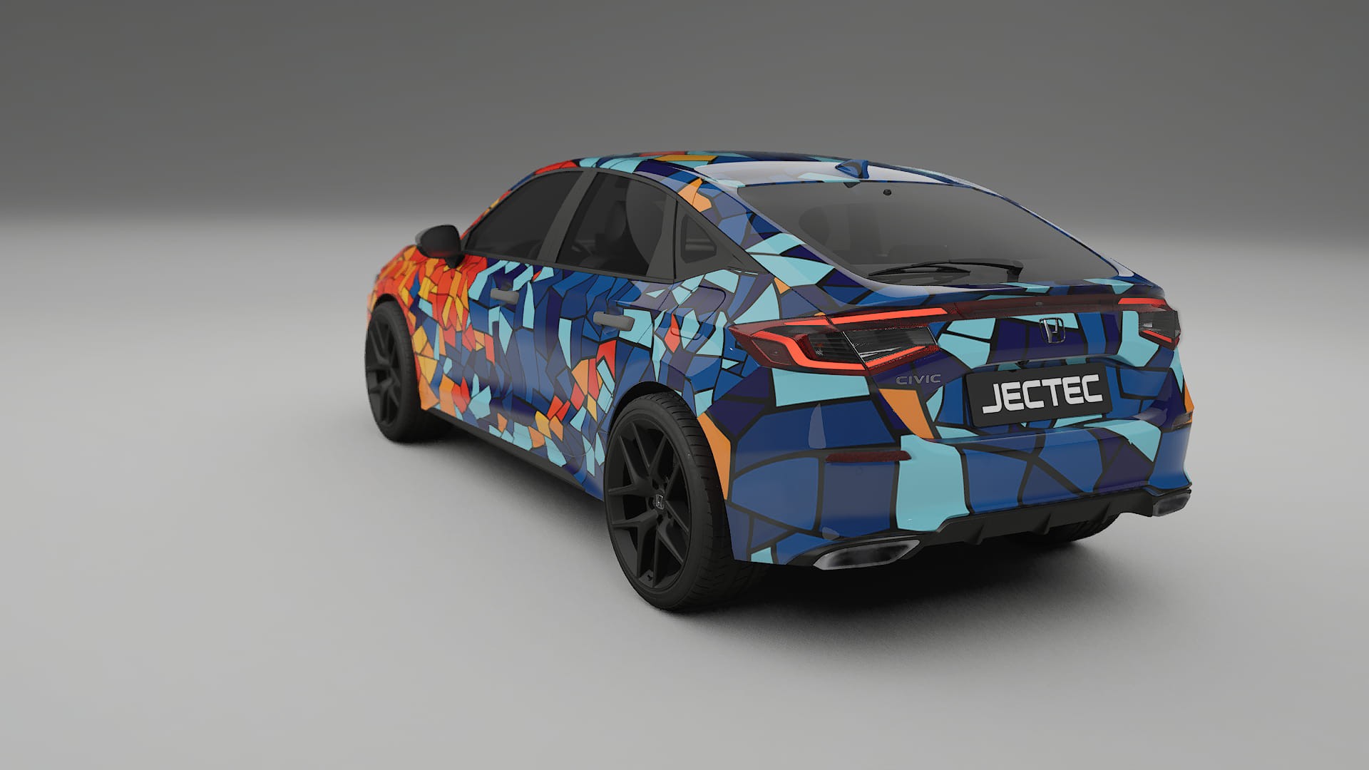 Honda Civic hatchback BARCELONA – Designový Wrap PPF Fólie na auto - tisknutelný polyuretan