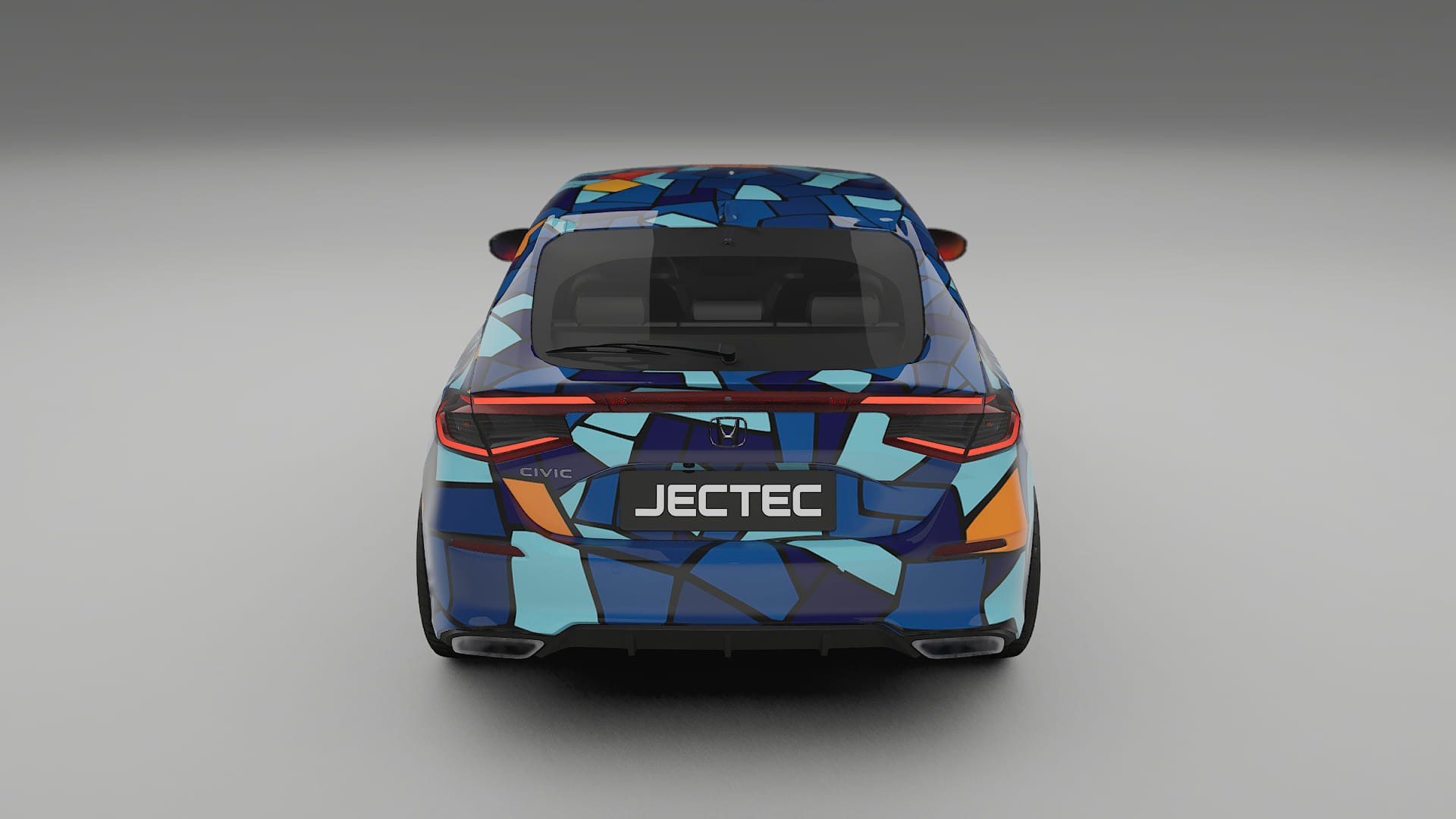 Honda Civic hatchback BARCELONA – Designový Wrap PPF Fólie na auto - tisknutelný polyuretan