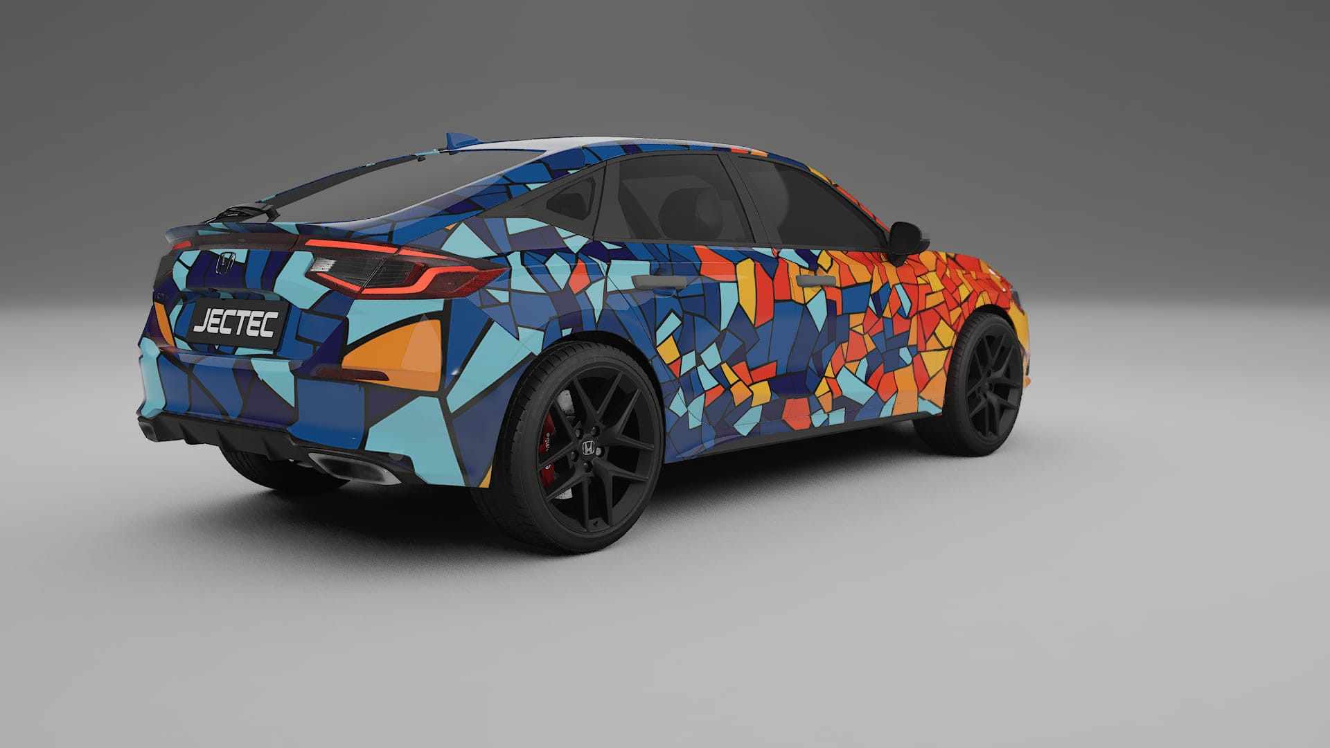 Honda Civic hatchback BARCELONA – Designový Wrap PPF Fólie na auto - tisknutelný polyuretan