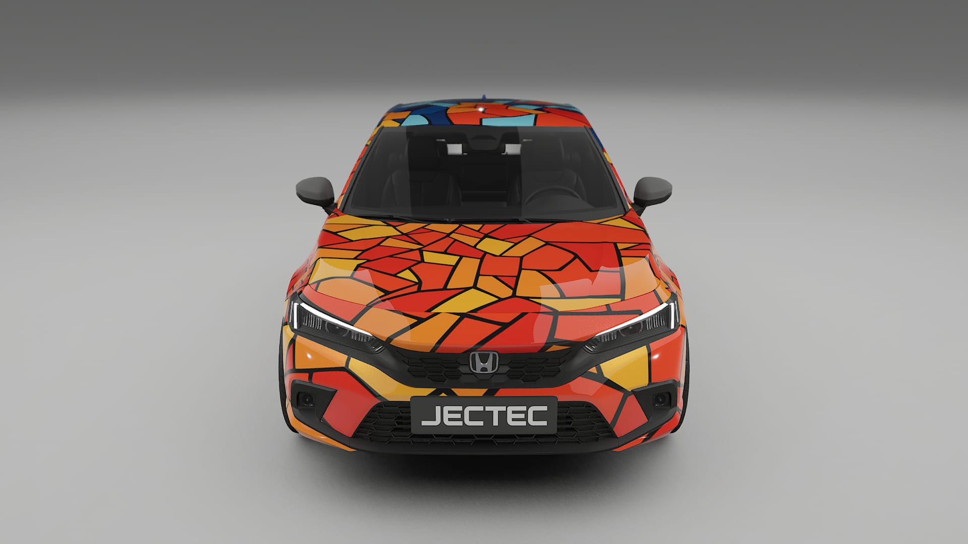 Honda Civic hatchback BARCELONA – Designový Wrap PPF Fólie na auto - tisknutelný polyuretan