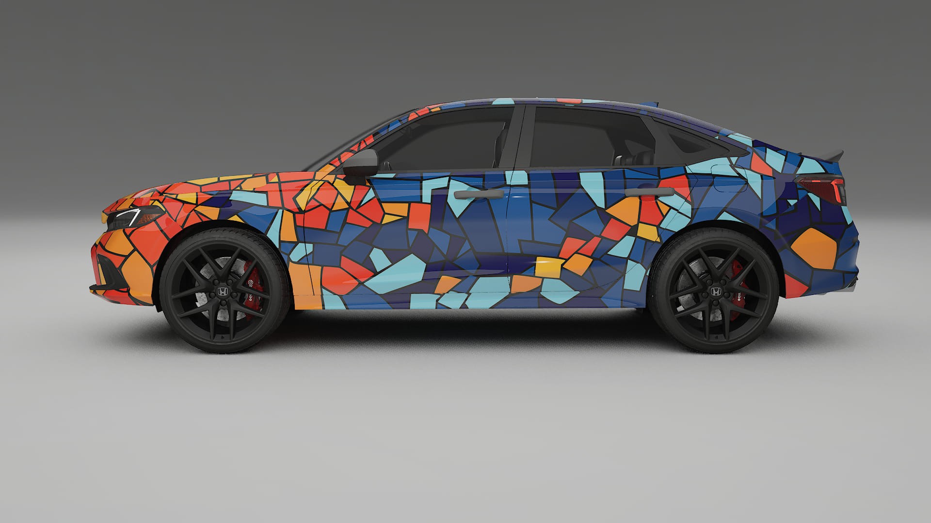 Honda Civic Si BARCELONA – Designový Wrap PPF Fólie na auto - tisknutelný polyuretan