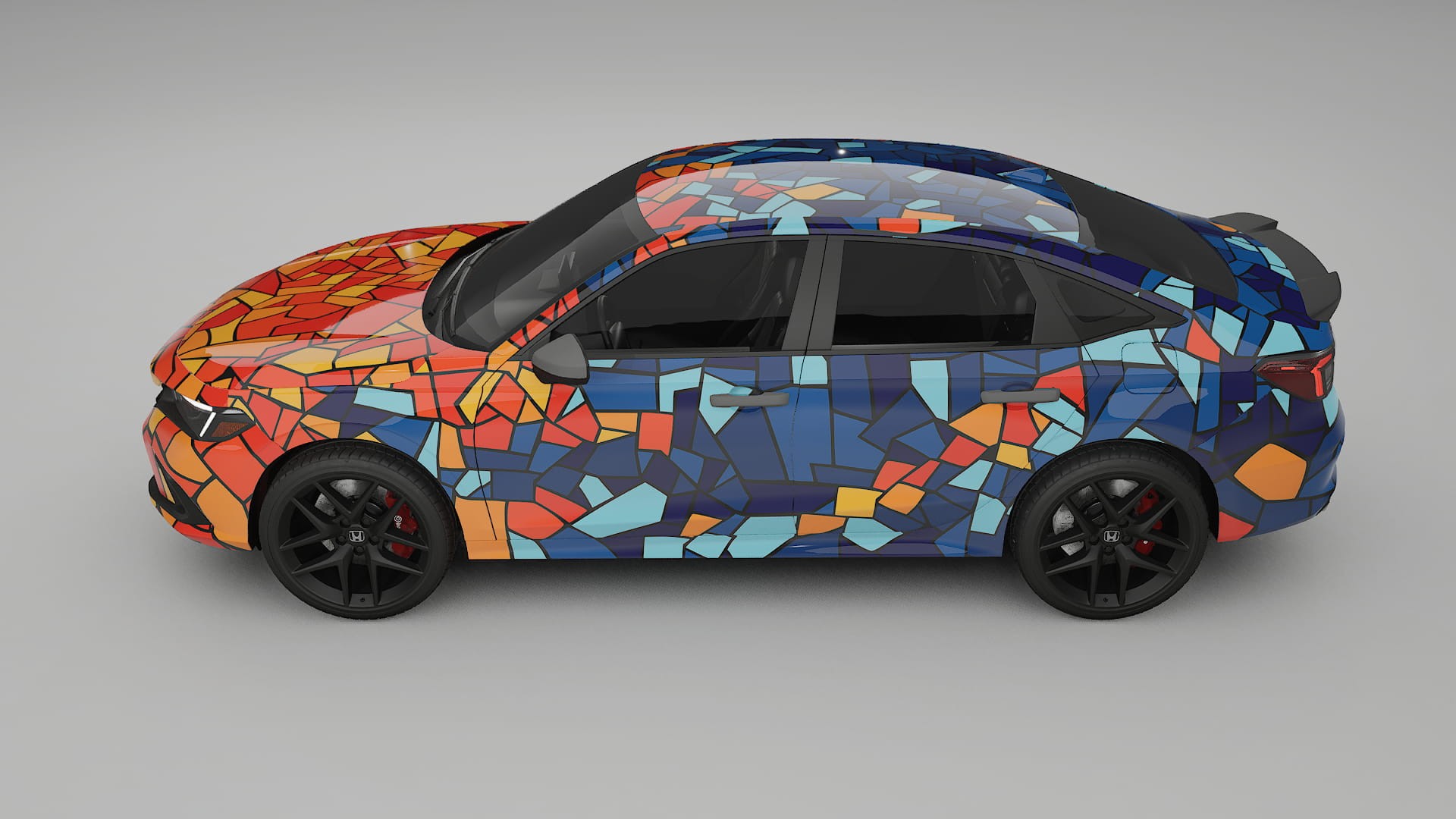 Honda Civic Si BARCELONA – Designový Wrap PPF Fólie na auto - tisknutelný polyuretan