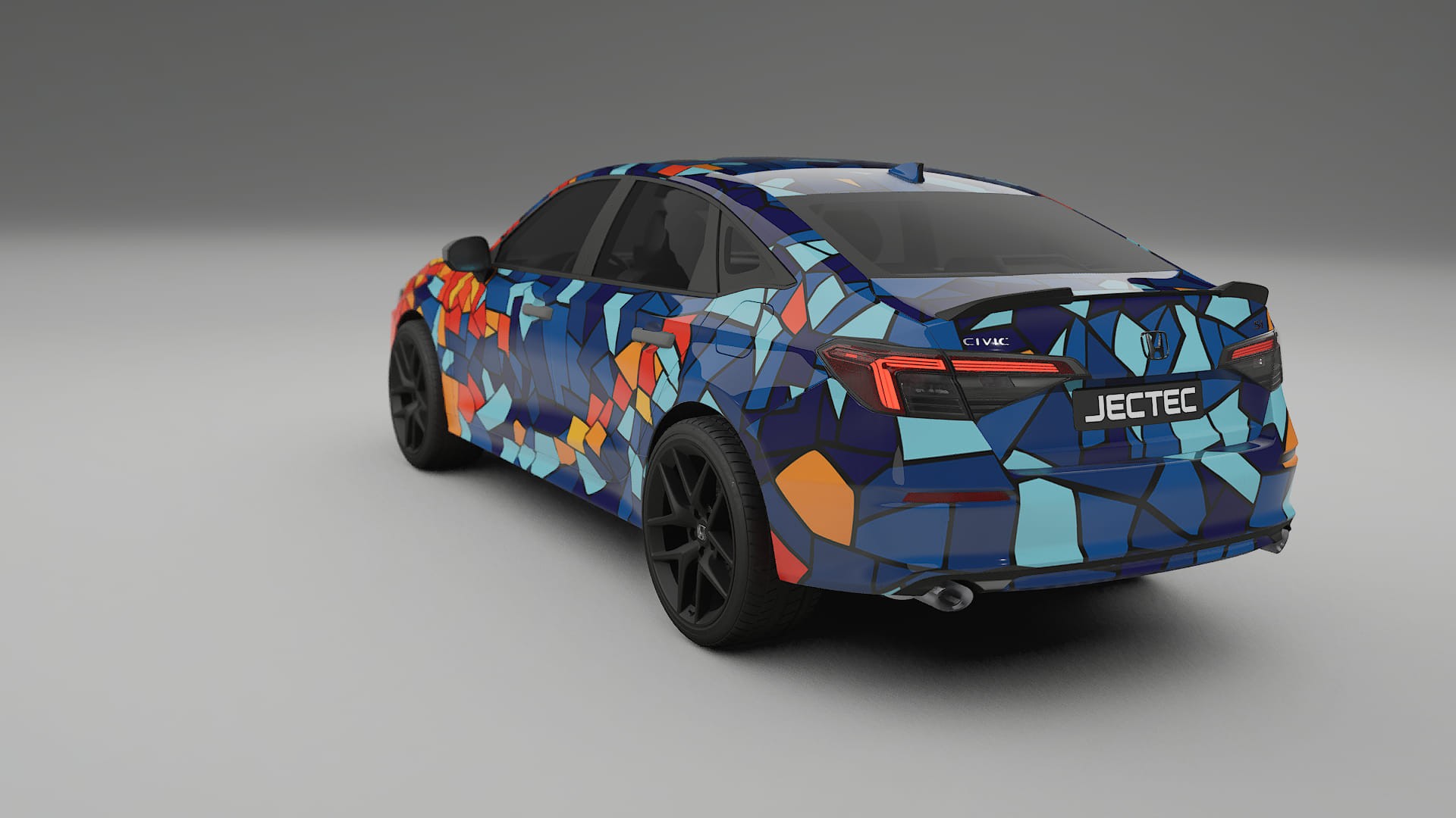 Honda Civic Si BARCELONA – Designový Wrap PPF Fólie na auto - tisknutelný polyuretan