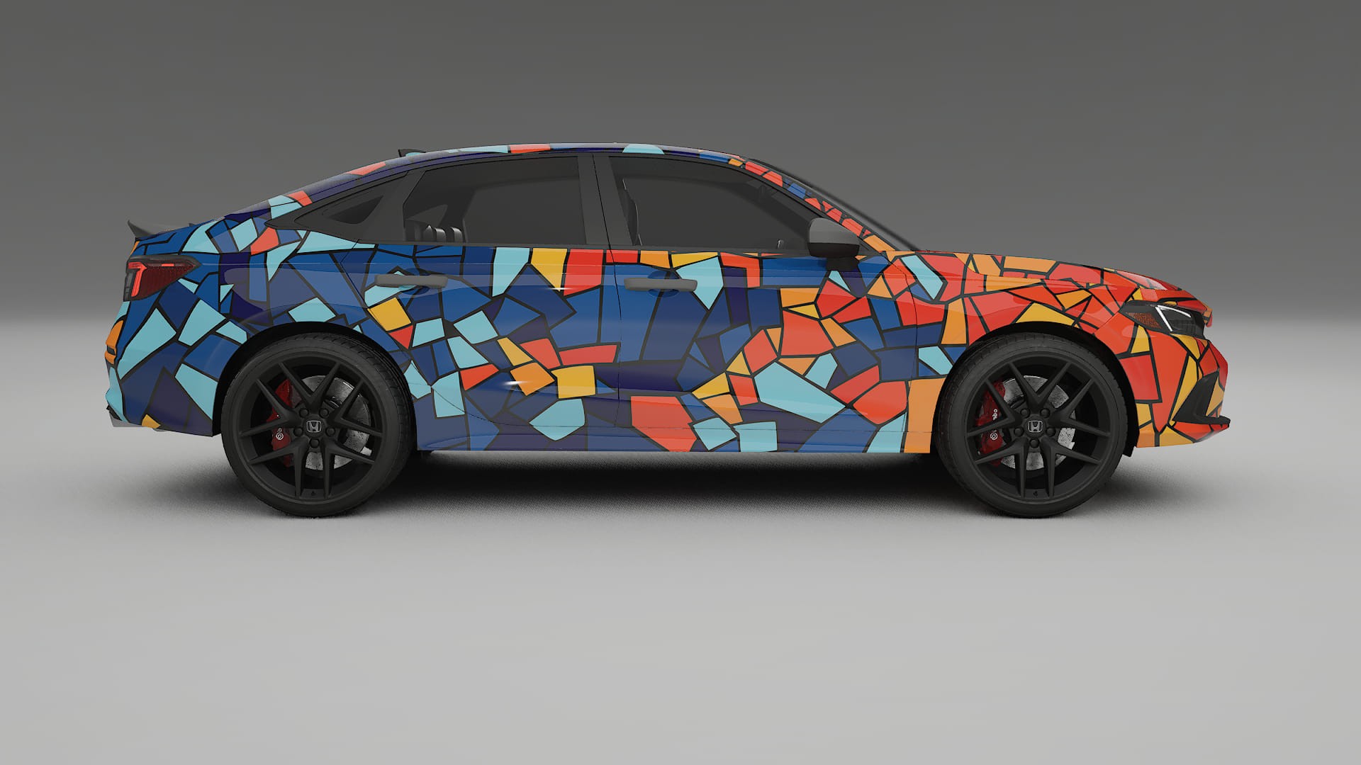 Honda Civic Si BARCELONA – Designový Wrap PPF Fólie na auto - tisknutelný polyuretan