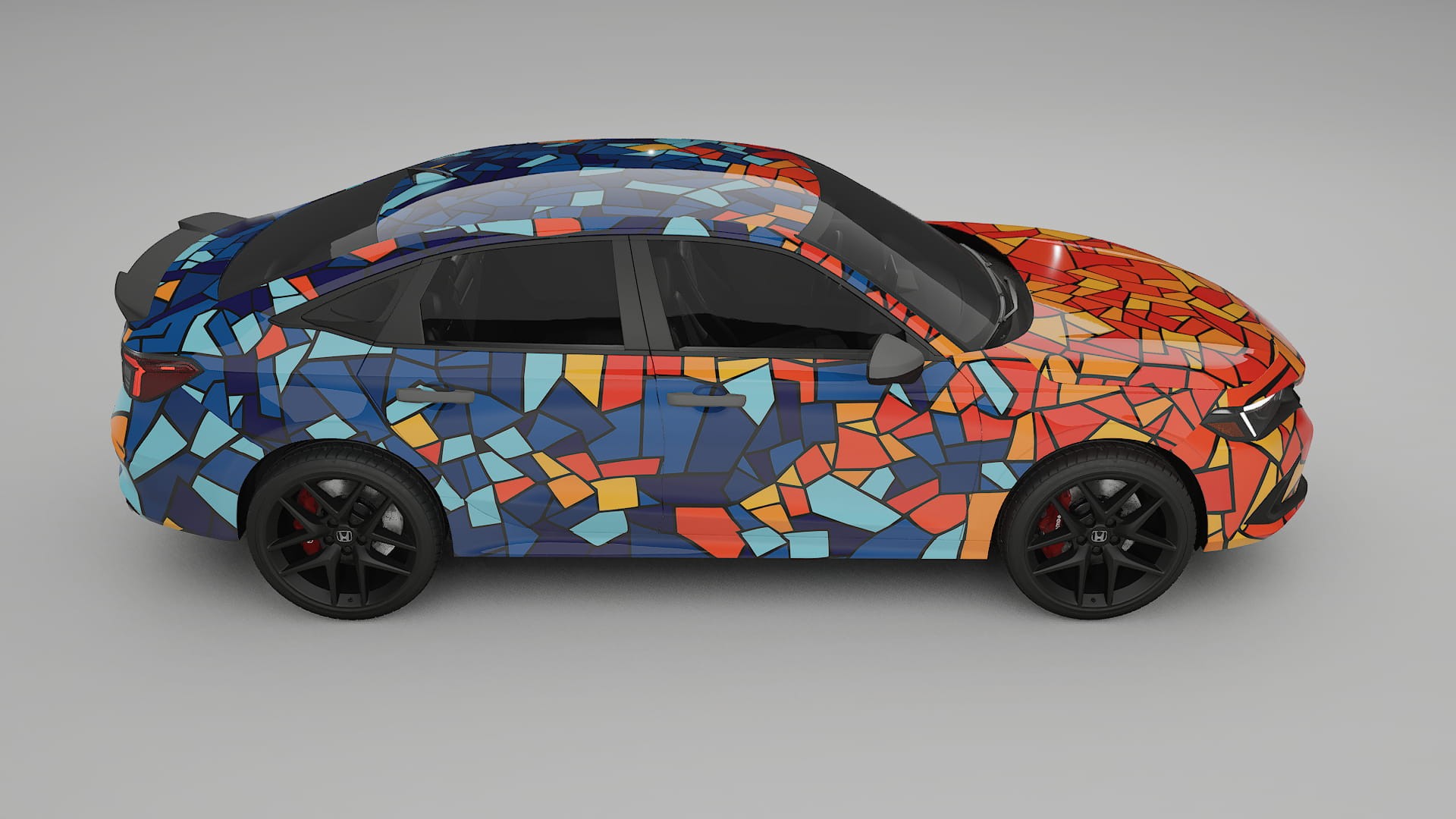 Honda Civic Si BARCELONA – Designový Wrap PPF Fólie na auto - tisknutelný polyuretan