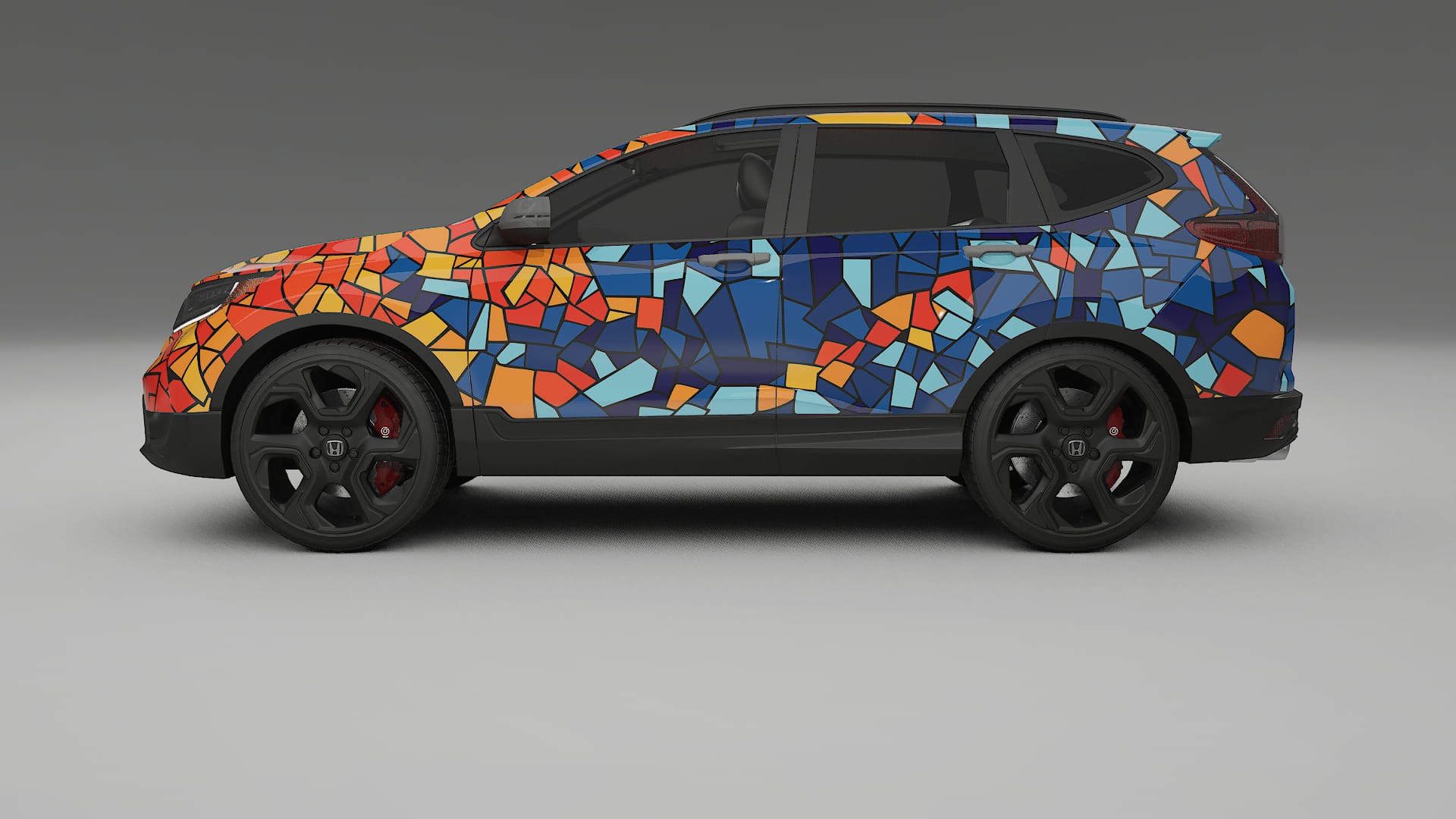 Honda CRV Touring prefacelift BARCELONA – Designový Wrap PPF Fólie na auto - tisknutelný polyuretan