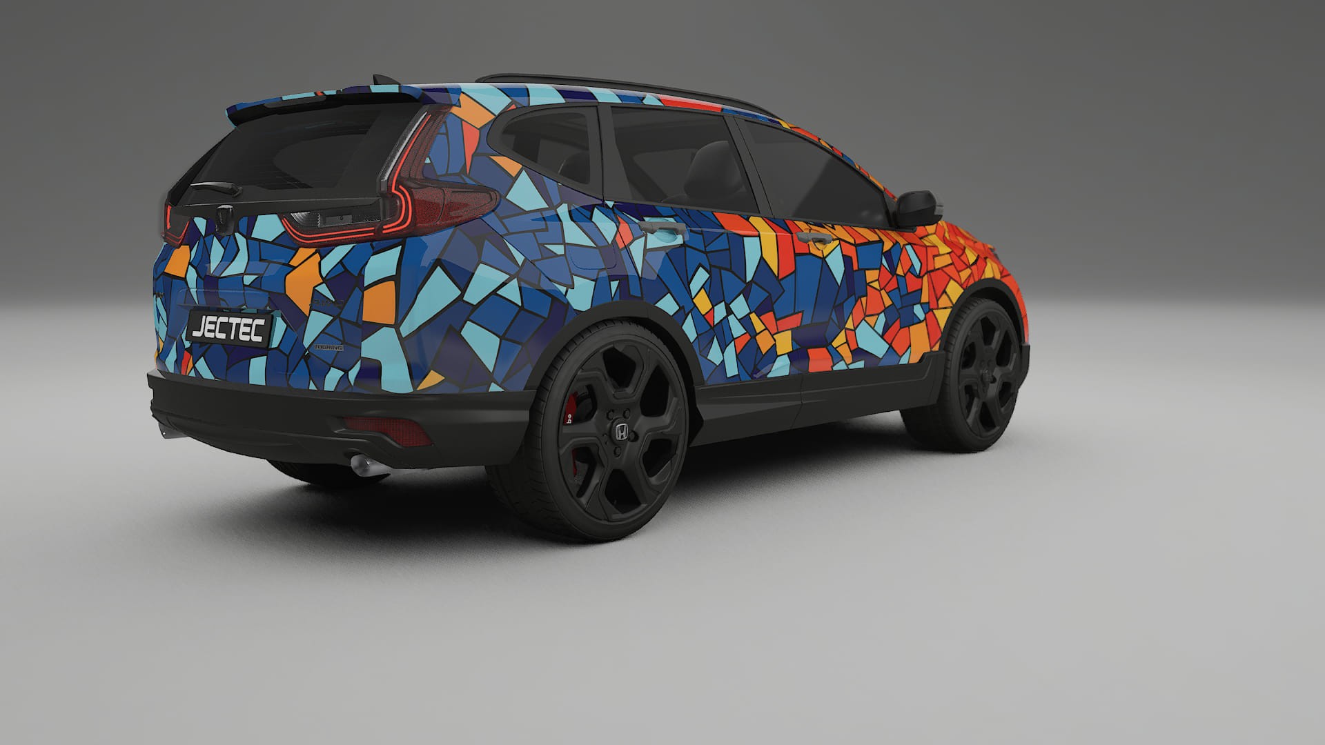 Honda CRV Touring prefacelift BARCELONA – Designový Wrap PPF Fólie na auto - tisknutelný polyuretan
