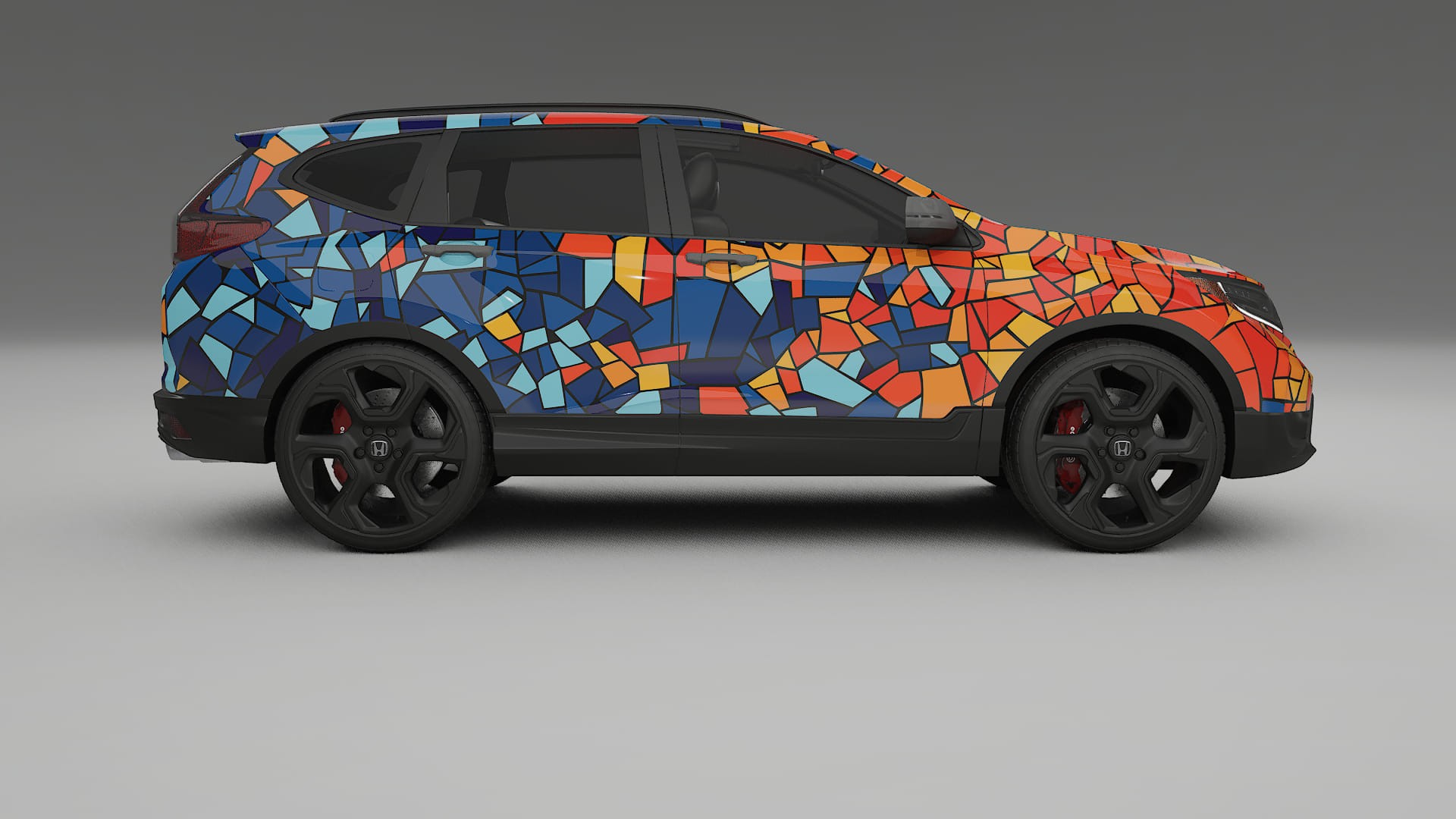 Honda CRV Touring prefacelift BARCELONA – Designový Wrap PPF Fólie na auto - tisknutelný polyuretan