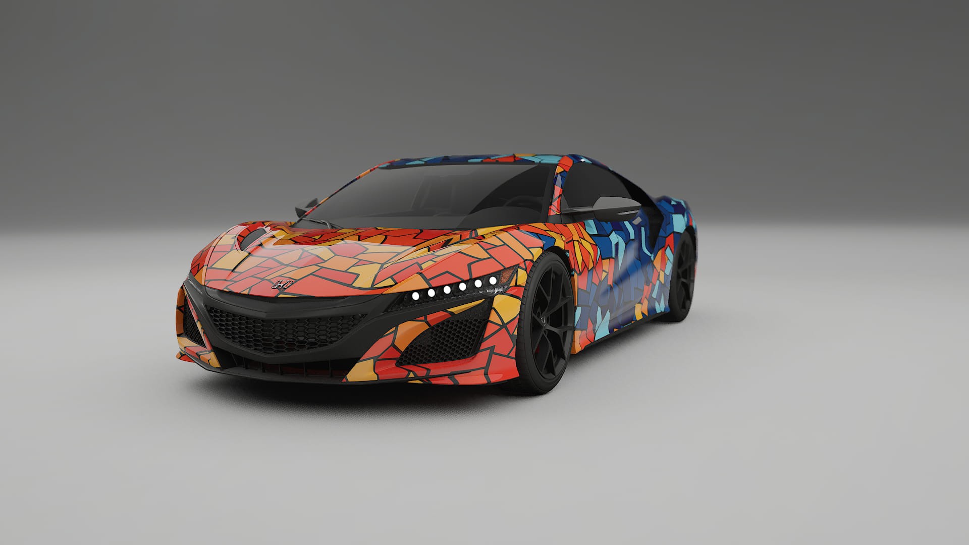 Honda NSX prefacelift BARCELONA – Designový Wrap PPF Fólie na auto - tisknutelný polyuretan