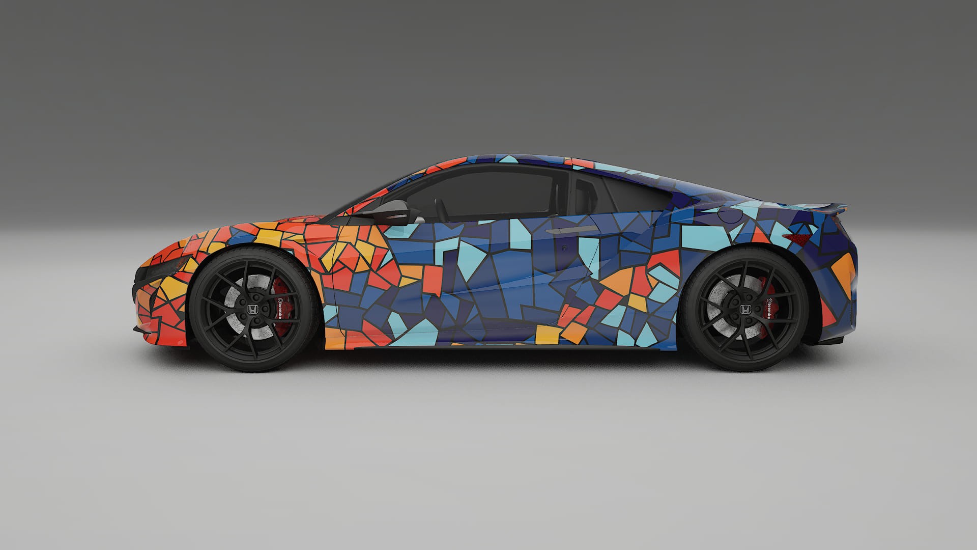 Honda NSX prefacelift BARCELONA – Designový Wrap PPF Fólie na auto - tisknutelný polyuretan