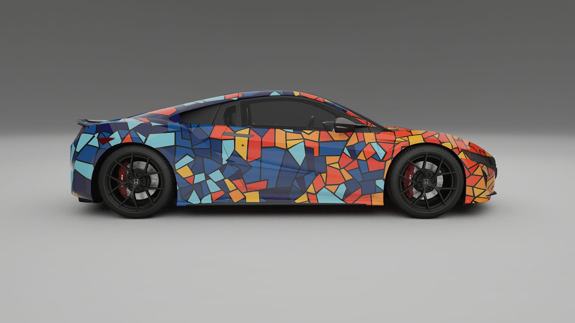 Honda NSX prefacelift BARCELONA – Designový Wrap PPF Fólie na auto - tisknutelný polyuretan
