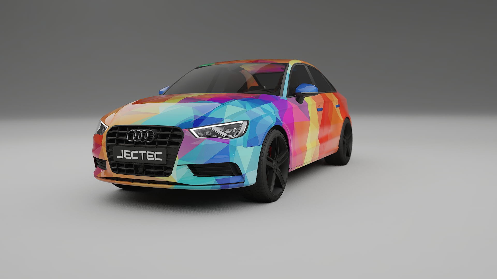 Audi A3 8V sedan prefacelift VECTOR VIBE – Designový Wrap PPF Fólie na auto - tisknutelný polyuretan