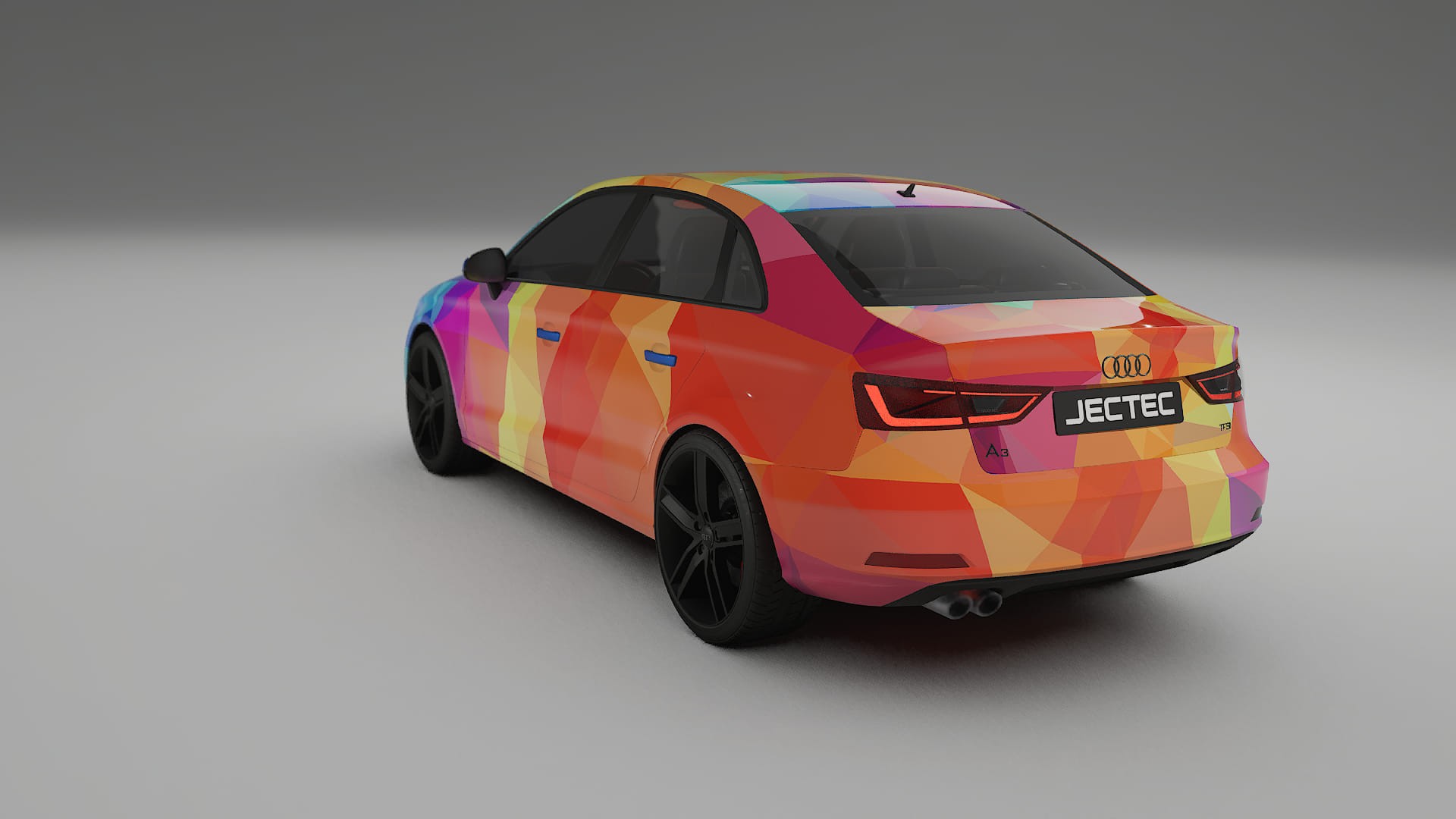 Audi A3 8V sedan prefacelift VECTOR VIBE – Designový Wrap PPF Fólie na auto - tisknutelný polyuretan