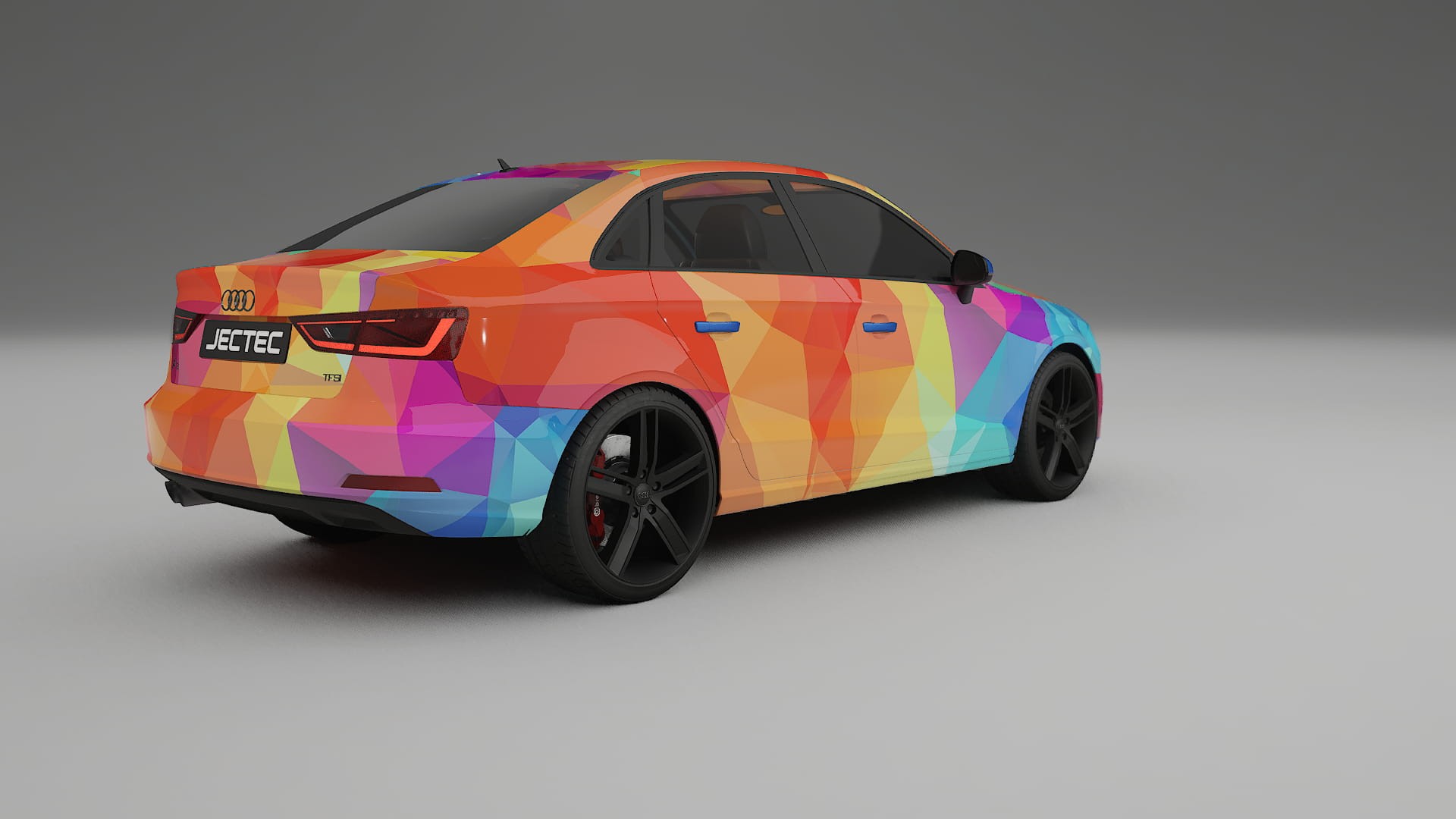 Audi A3 8V sedan prefacelift VECTOR VIBE – Designový Wrap PPF Fólie na auto - tisknutelný polyuretan