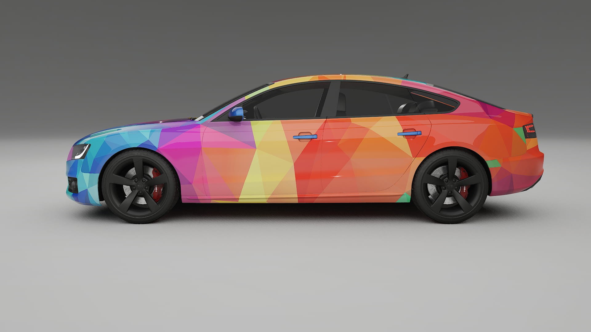 Audi A5 8T Sportback prefacelift VECTOR VIBE – Designový Wrap PPF Fólie na auto - tisknutelný polyuretan