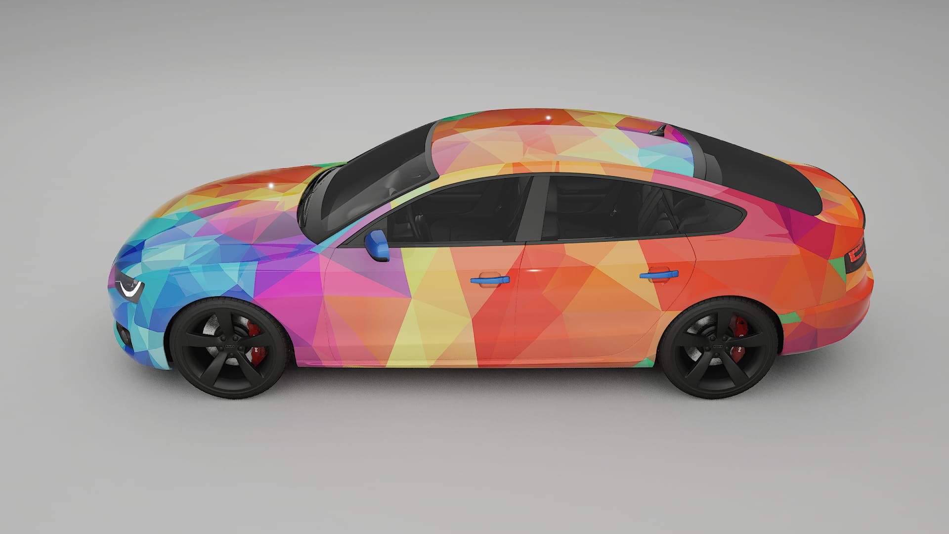 Audi A5 8T Sportback prefacelift VECTOR VIBE – Designový Wrap PPF Fólie na auto - tisknutelný polyuretan