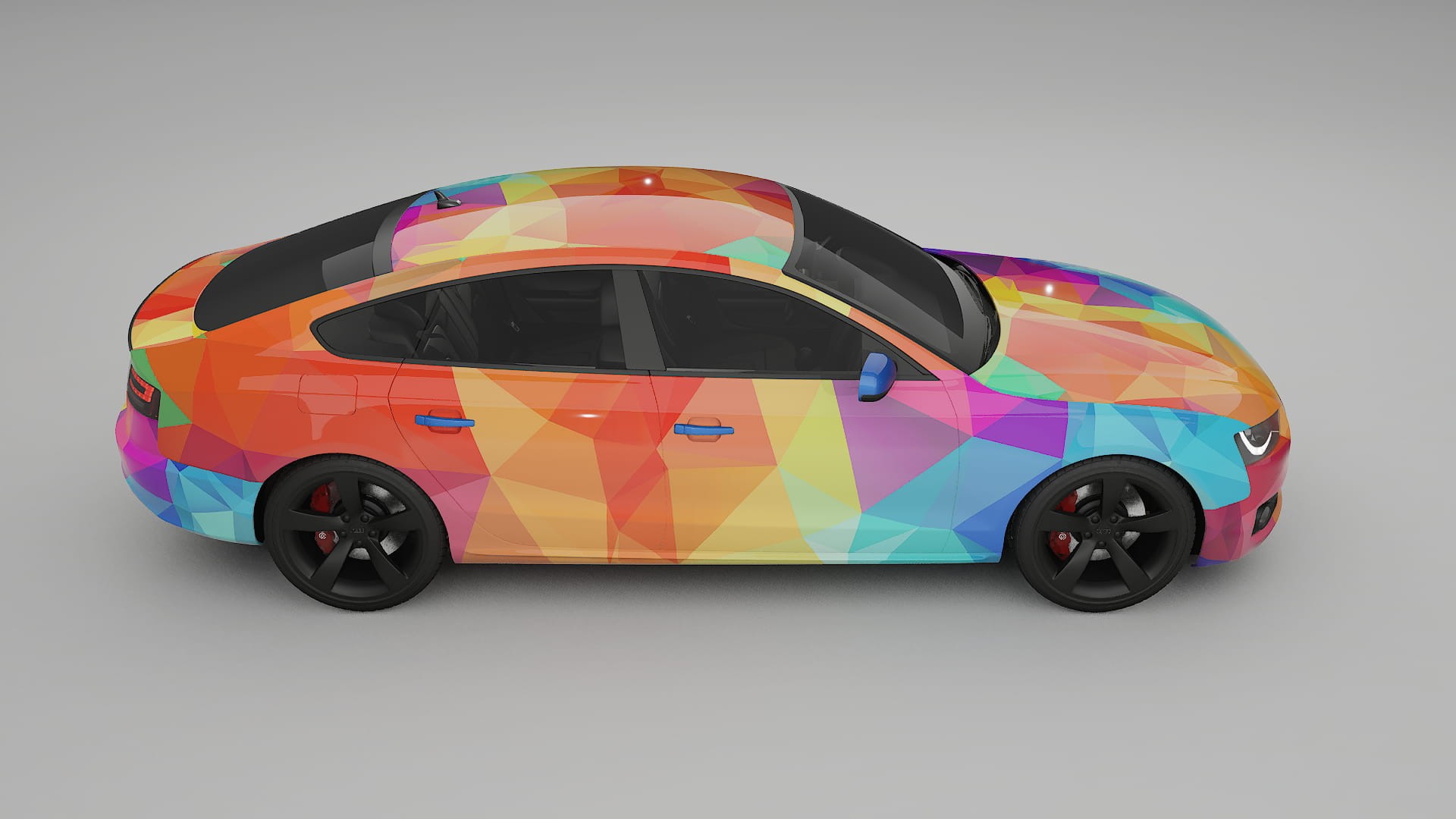 Audi A5 8T Sportback prefacelift VECTOR VIBE – Designový Wrap PPF Fólie na auto - tisknutelný polyuretan
