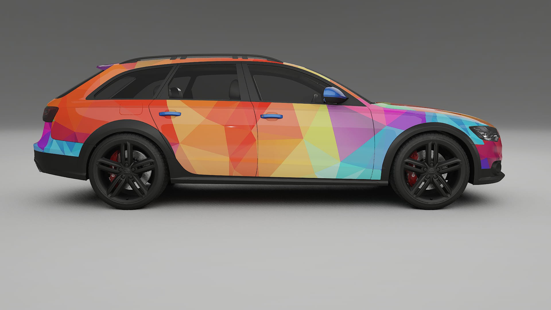 Audi A6 Allroad C7 prefacelift VECTOR VIBE – Designový Wrap PPF Fólie na auto - tisknutelný polyuretan