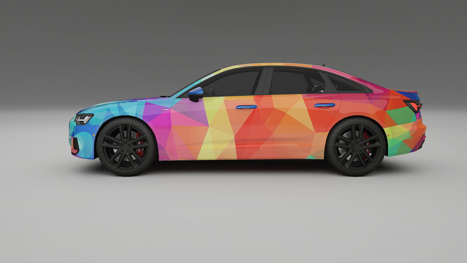 Audi A6 S-Line C8 VECTOR VIBE – Designový Wrap PPF Fólie na auto - tisknutelný polyuretan