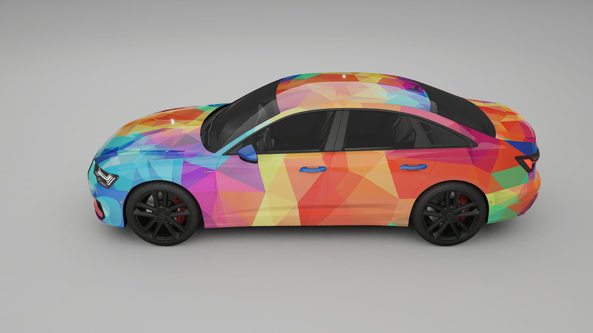Audi A6 S-Line C8 VECTOR VIBE – Designový Wrap PPF Fólie na auto - tisknutelný polyuretan